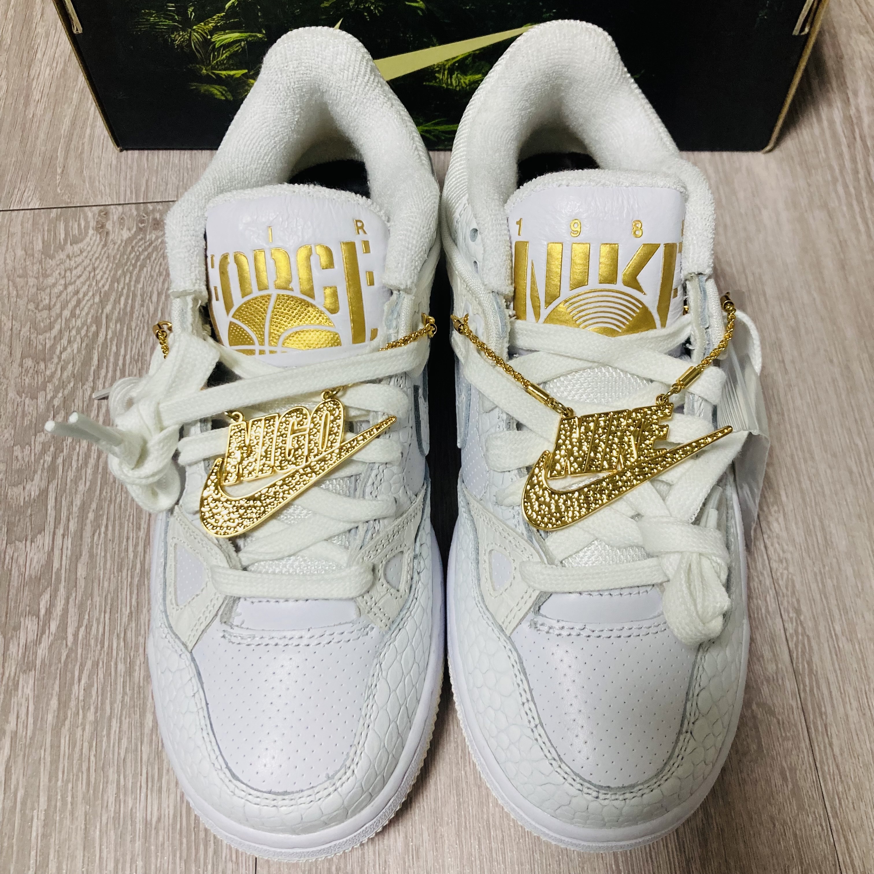 Nike x Nigo Air Force 3 Low SP White 착용 스타일 - 5