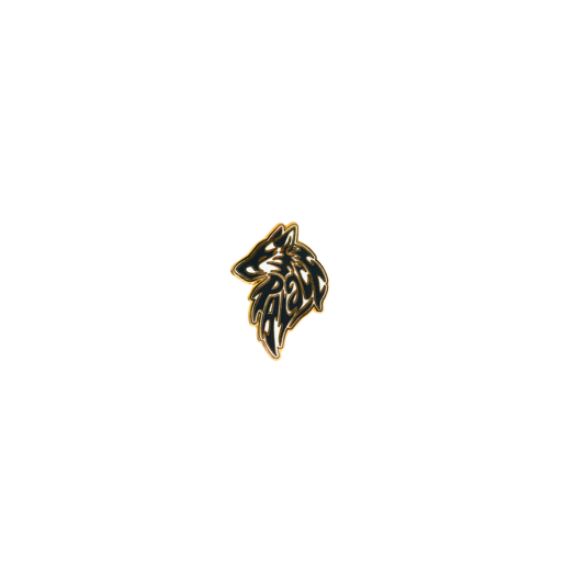 Palace Lone Wolf Pin Badge Black White - 25SS