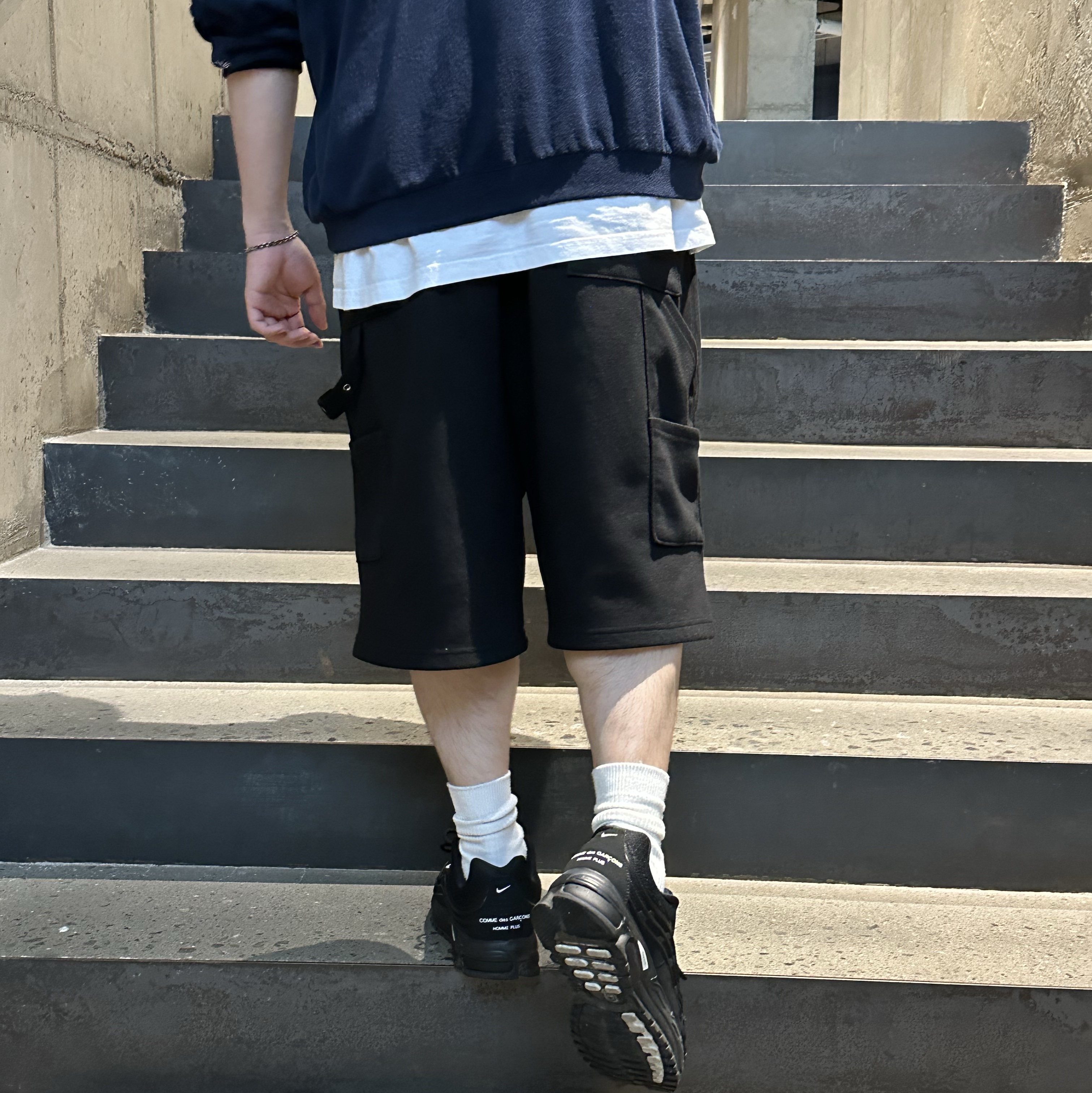Nike x Comme des Garcons Homme Plus Air Max TL 2.5 Black 착용 스타일 - 2