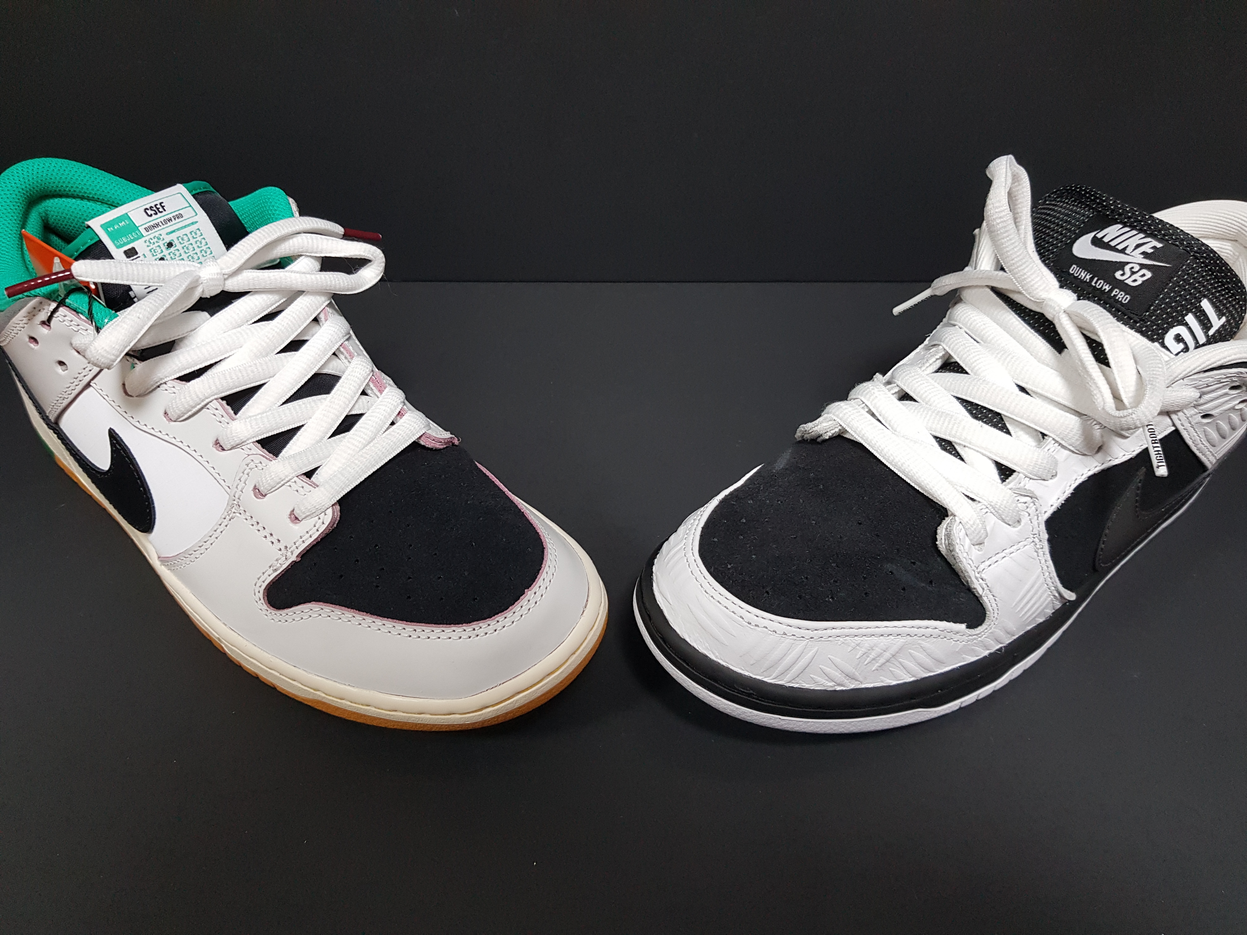 Nike x CSEF SB Dunk Low Pro White and Black 착용 스타일 - 2