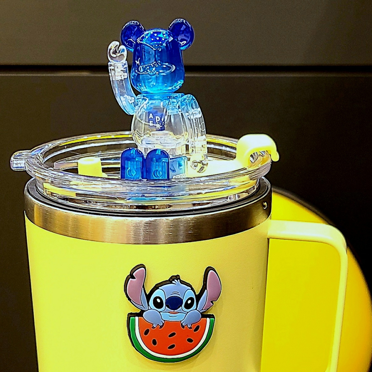 Bearbrick x Ader Error 100%, Human Made Heart Rubber Coaster Green 착용 스타일 - 2