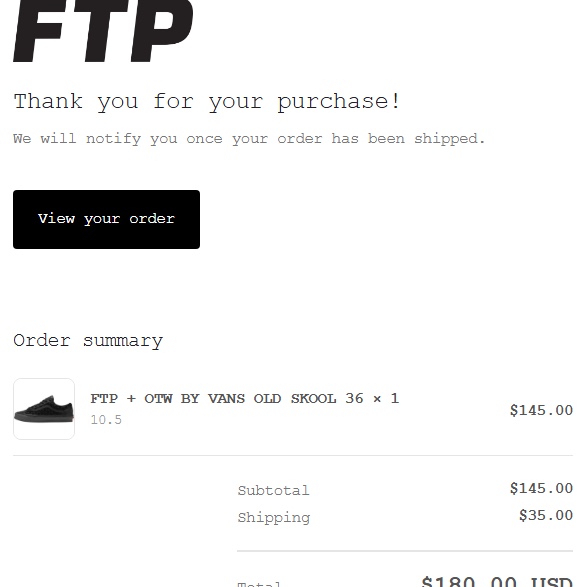 Vans x FTP OTW Old Skool 36 Black 착용 스타일