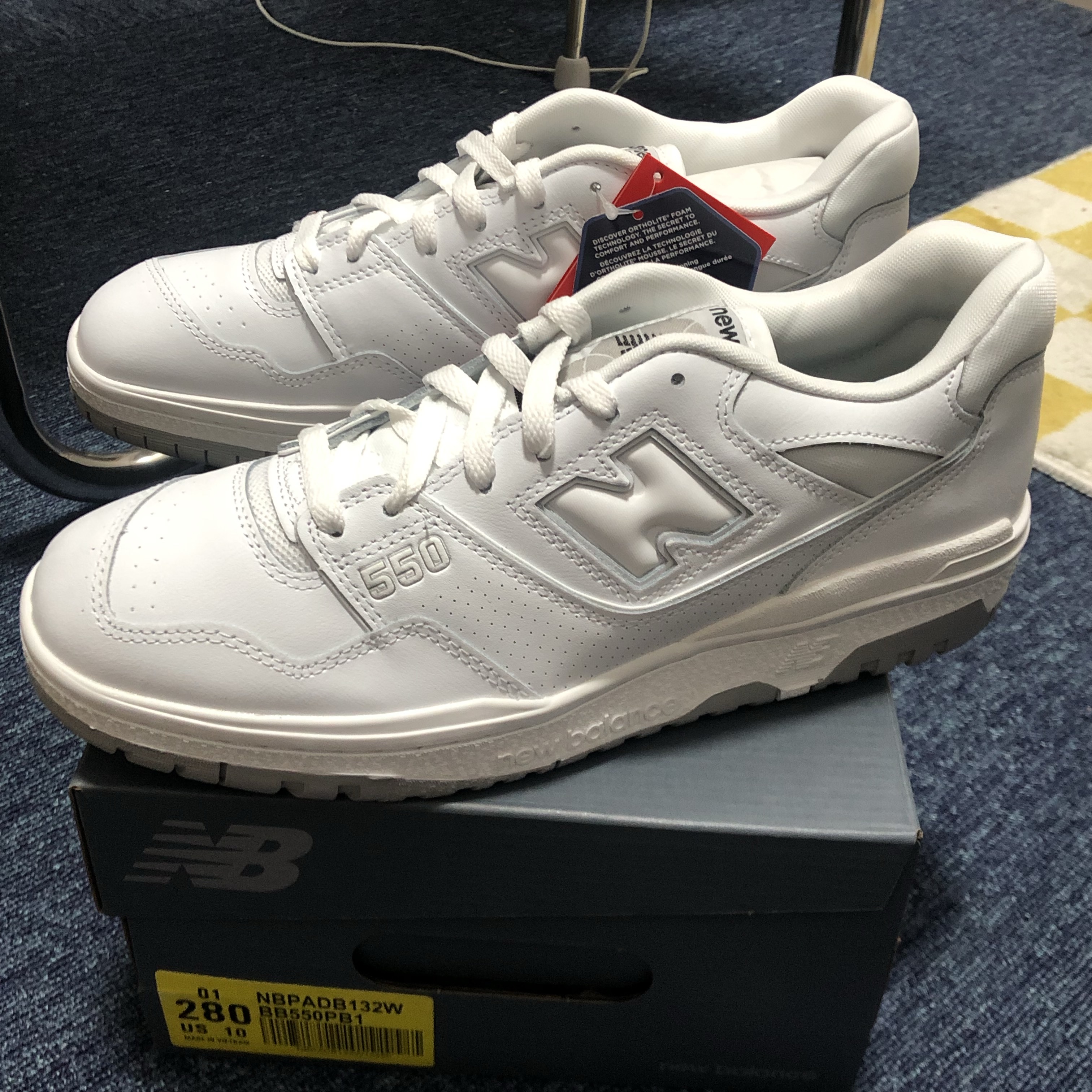 New Balance 550 White - D Standard, New Balance 550 White - 2E Wide 착용 스타일