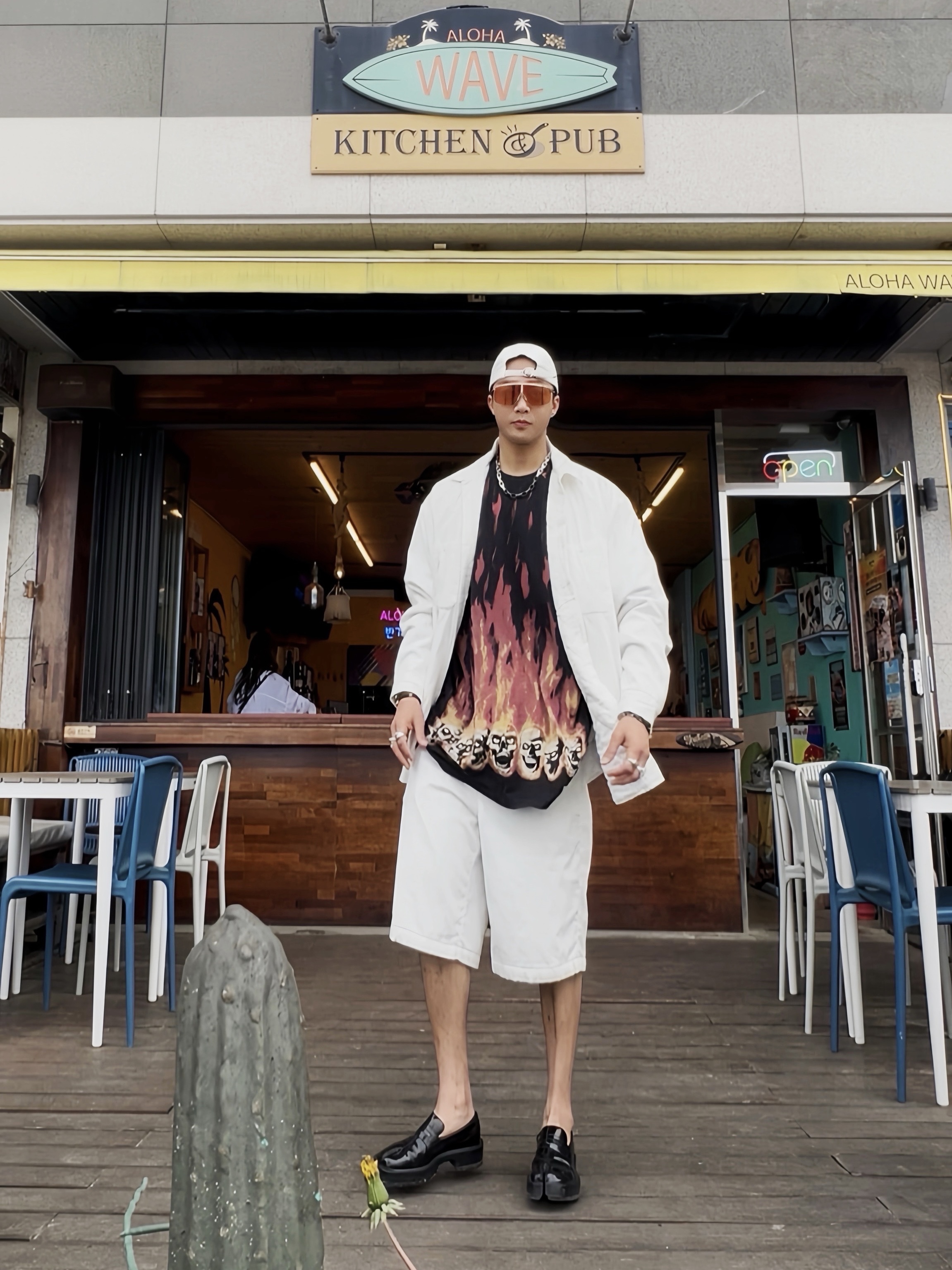 Supreme x MM6 Maison Margiela Painted Camp Cap White - 24SS, Supreme x MM6 Maison Margiela Padded Shirt White - 24SS ์ฐฉ์ฉ ์คํ์ผ - 4