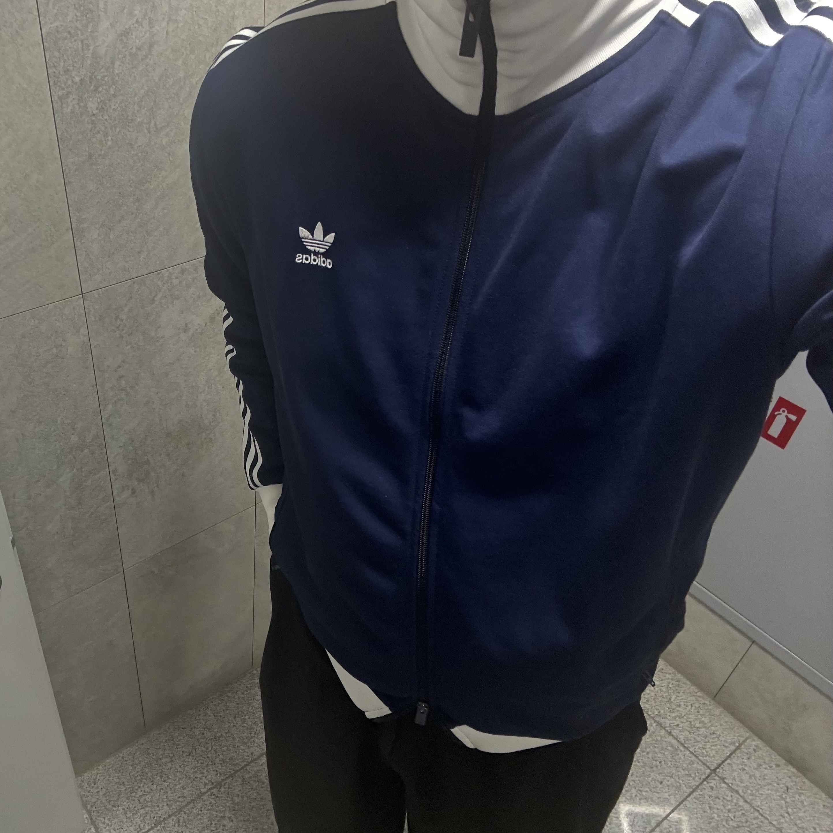 Adidas Adicolor Classic Beckenbauer Track Top Night Indigo - KR Sizing 착용 스타일