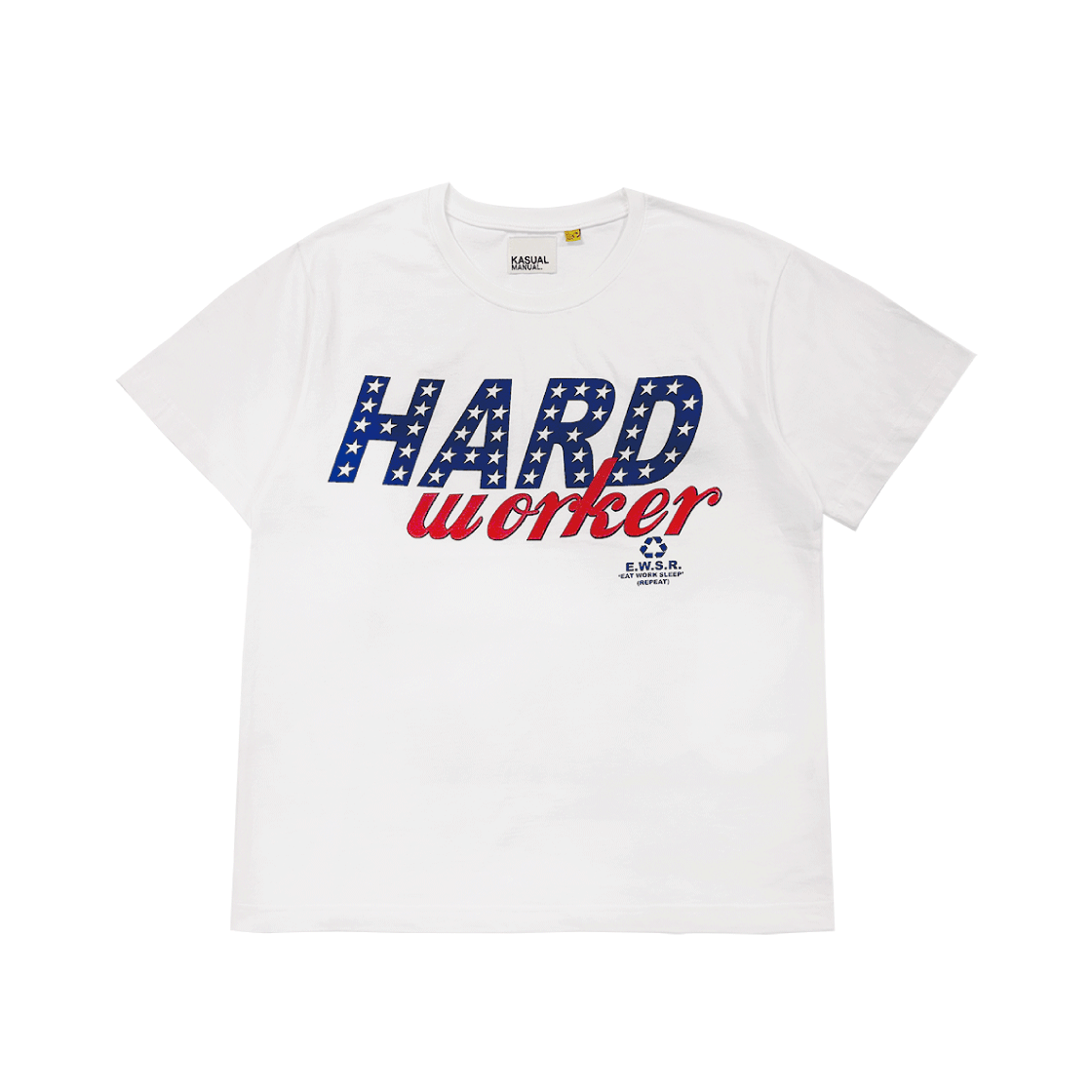 K34W Kasual Manual Star Hard T-Shirt White
