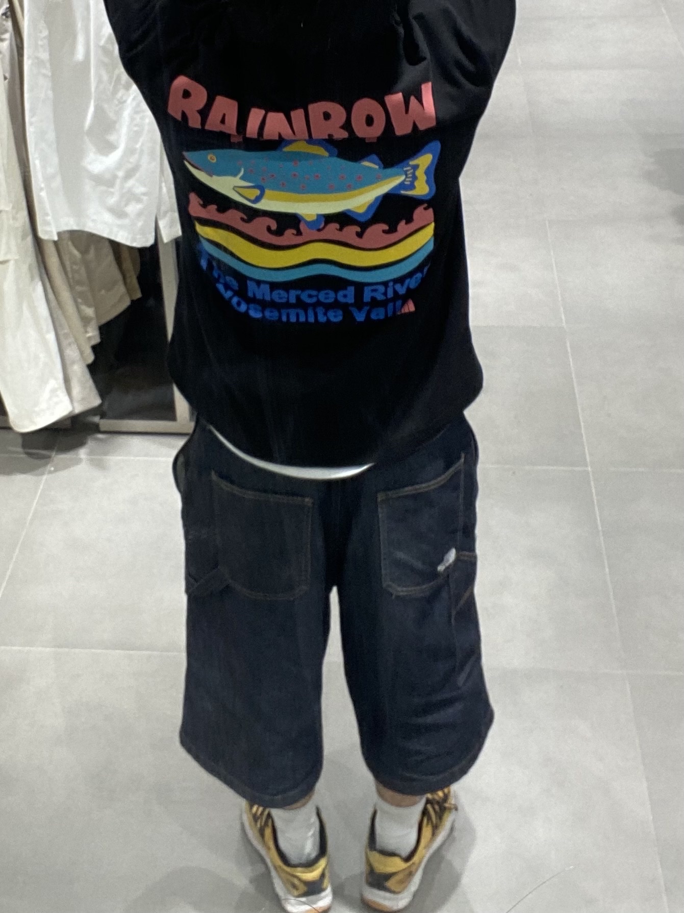 The North Face Carpenter Bermuda Shorts Dark Gray, The North Face Carpenter Bermuda Shorts Indigo 착용 스타일 - 5