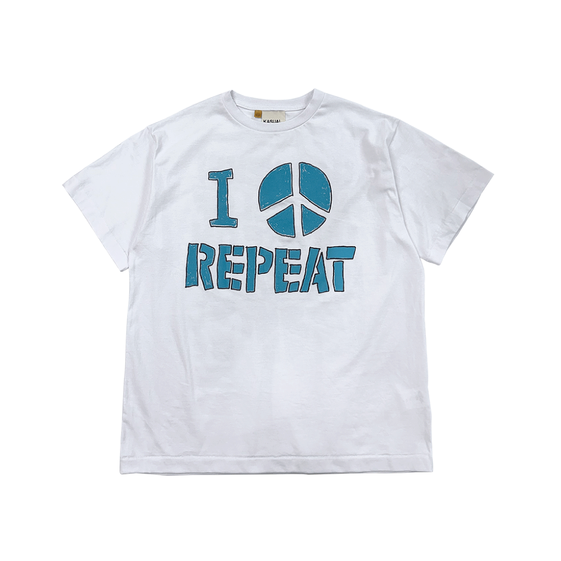 K33W Kasual Manual Peace T-Shirt White