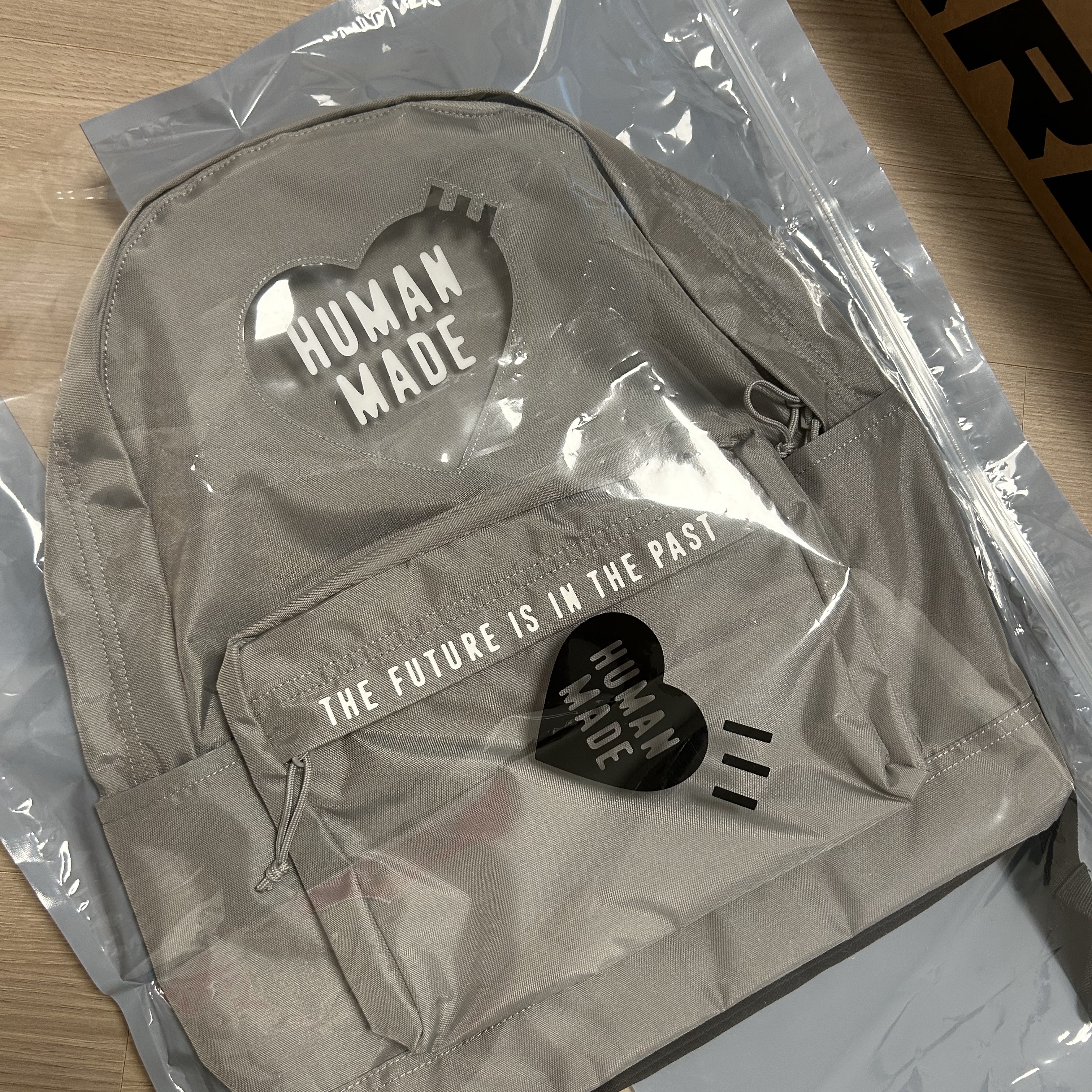 Human Made Backpack Gray 착용 스타일