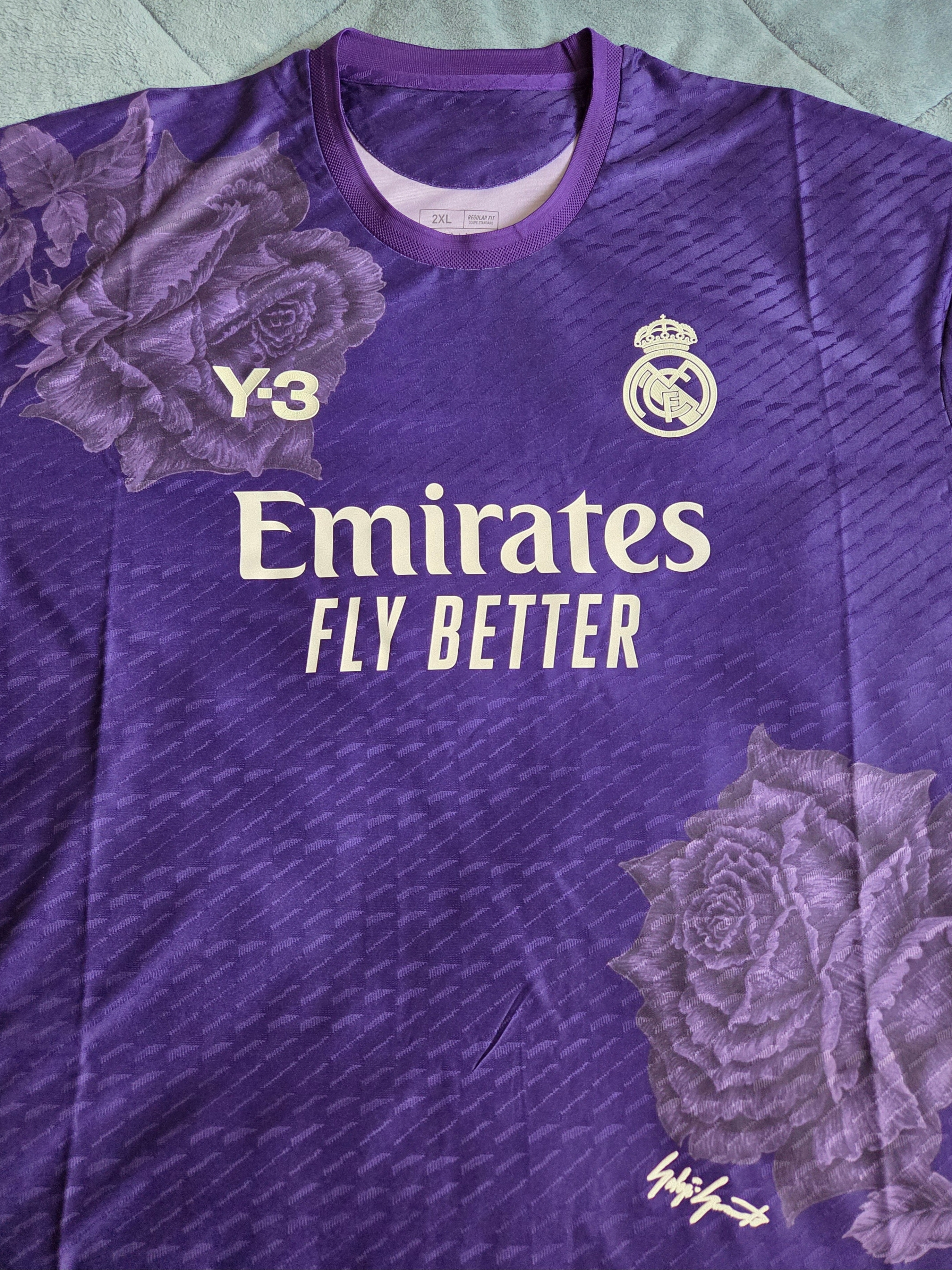 Y-3 x Real Madrid 2023/24 4th Authentic Jersey Dark Purple (Non Marking Ver.) - US Sizing 착용 스타일 - 1