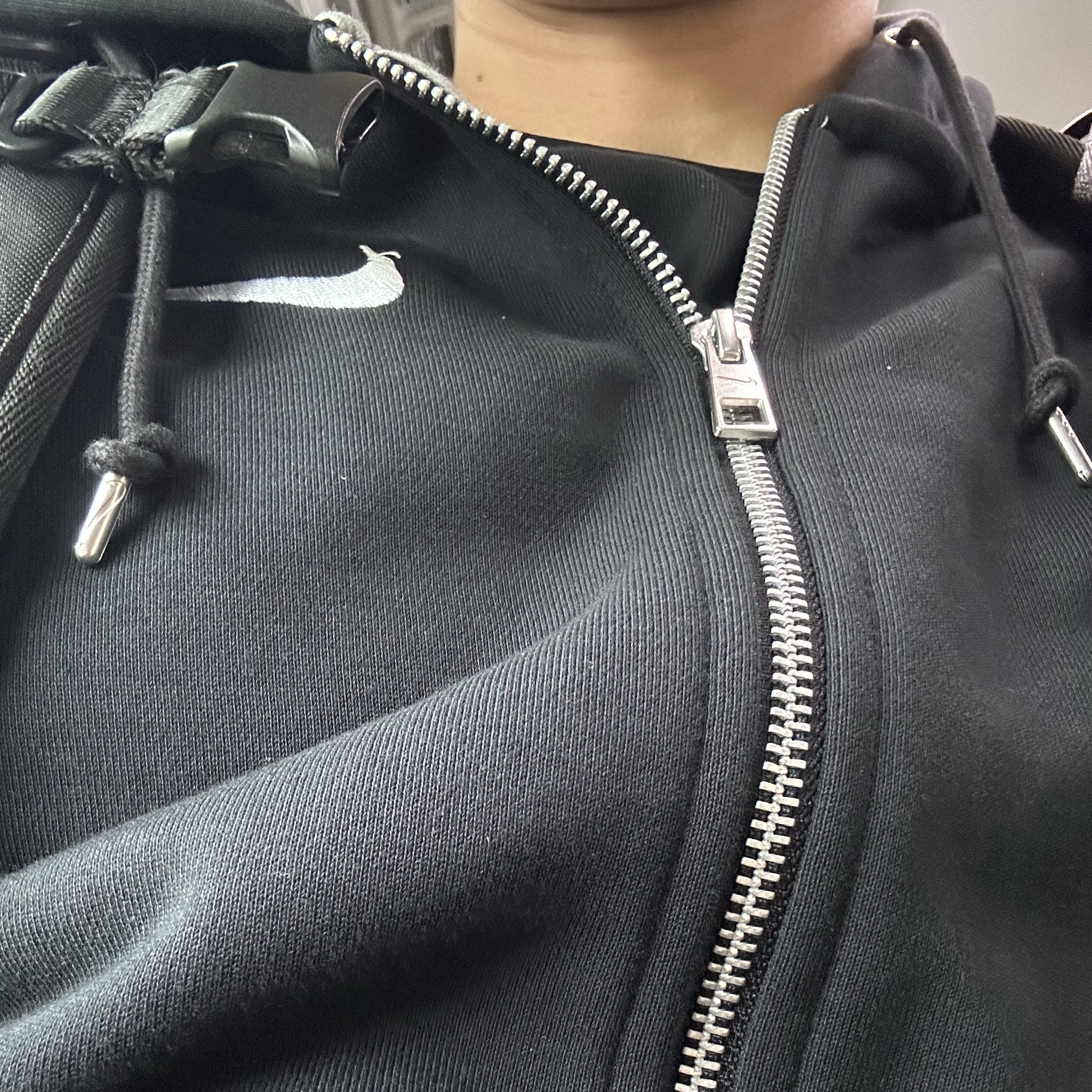 Nike NSW Classic Full Zip Hoodie Black - Asia 착용 스타일