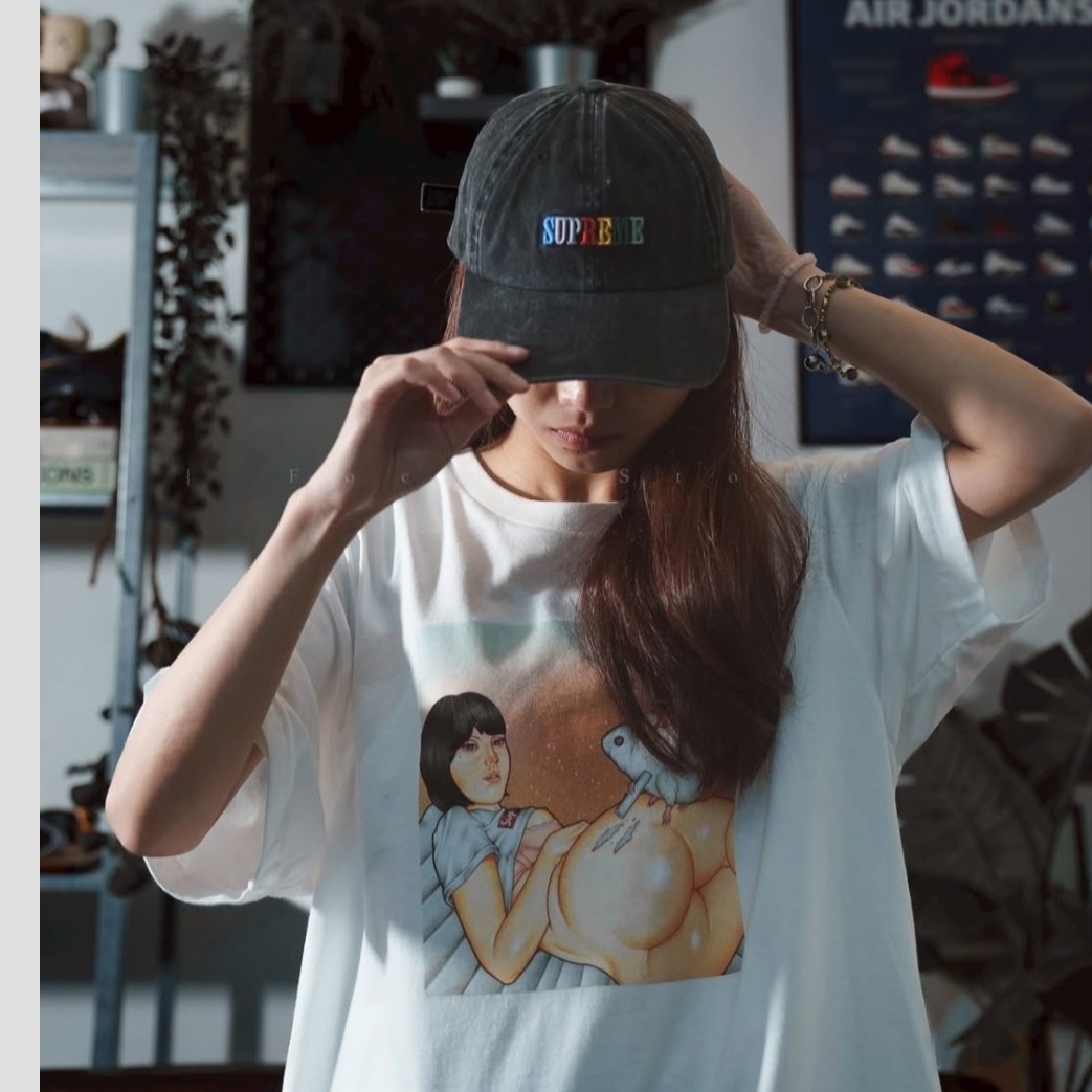 Supreme Pigment Dye 6-Panel Woodland Camo - 25SS, Supreme Pigment Dye 6-Panel Black - 25SS 착용 스타일 - 2