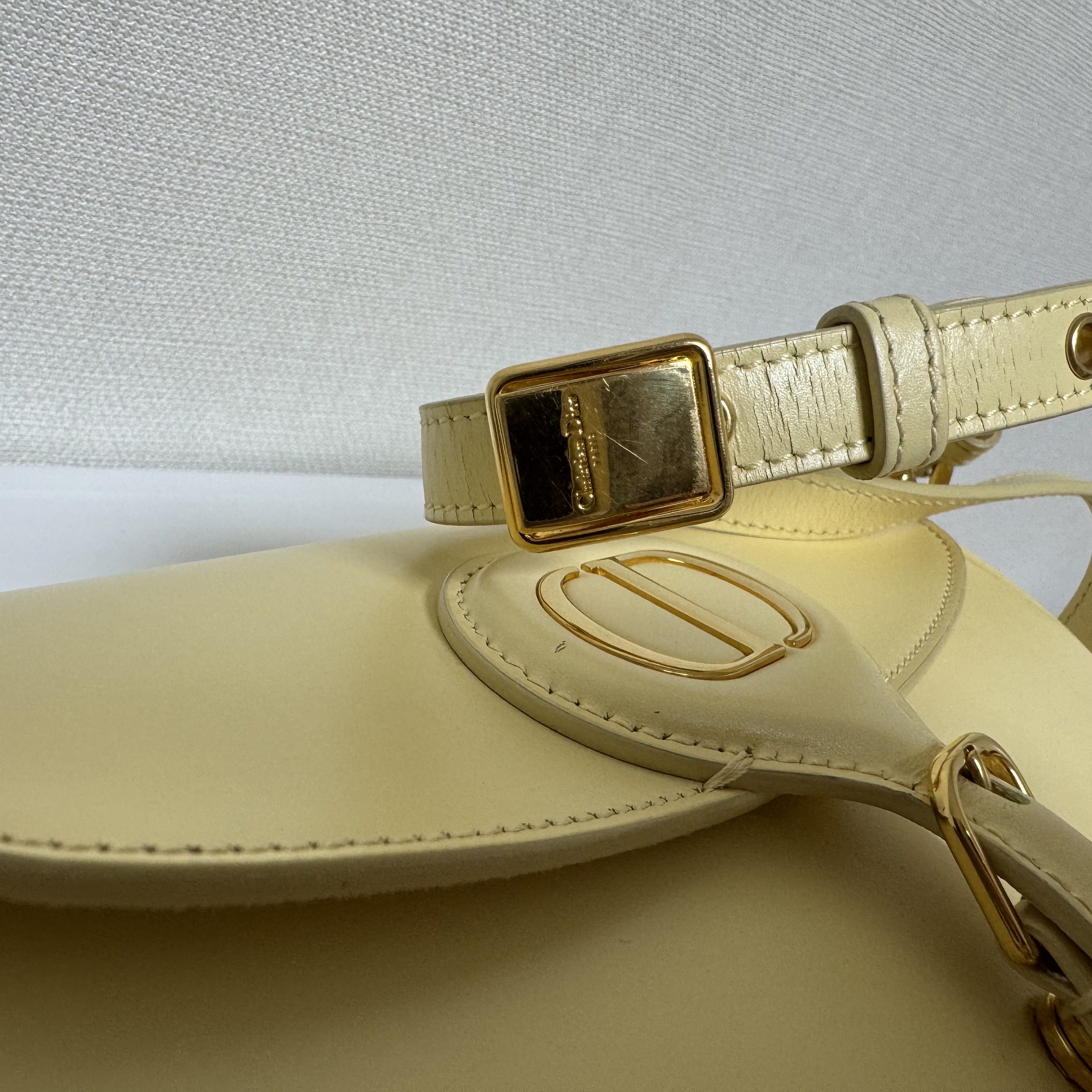 Dior Bobby East-West Bag Box Calfskin Pale Yellow Gold 착용 스타일 - 9