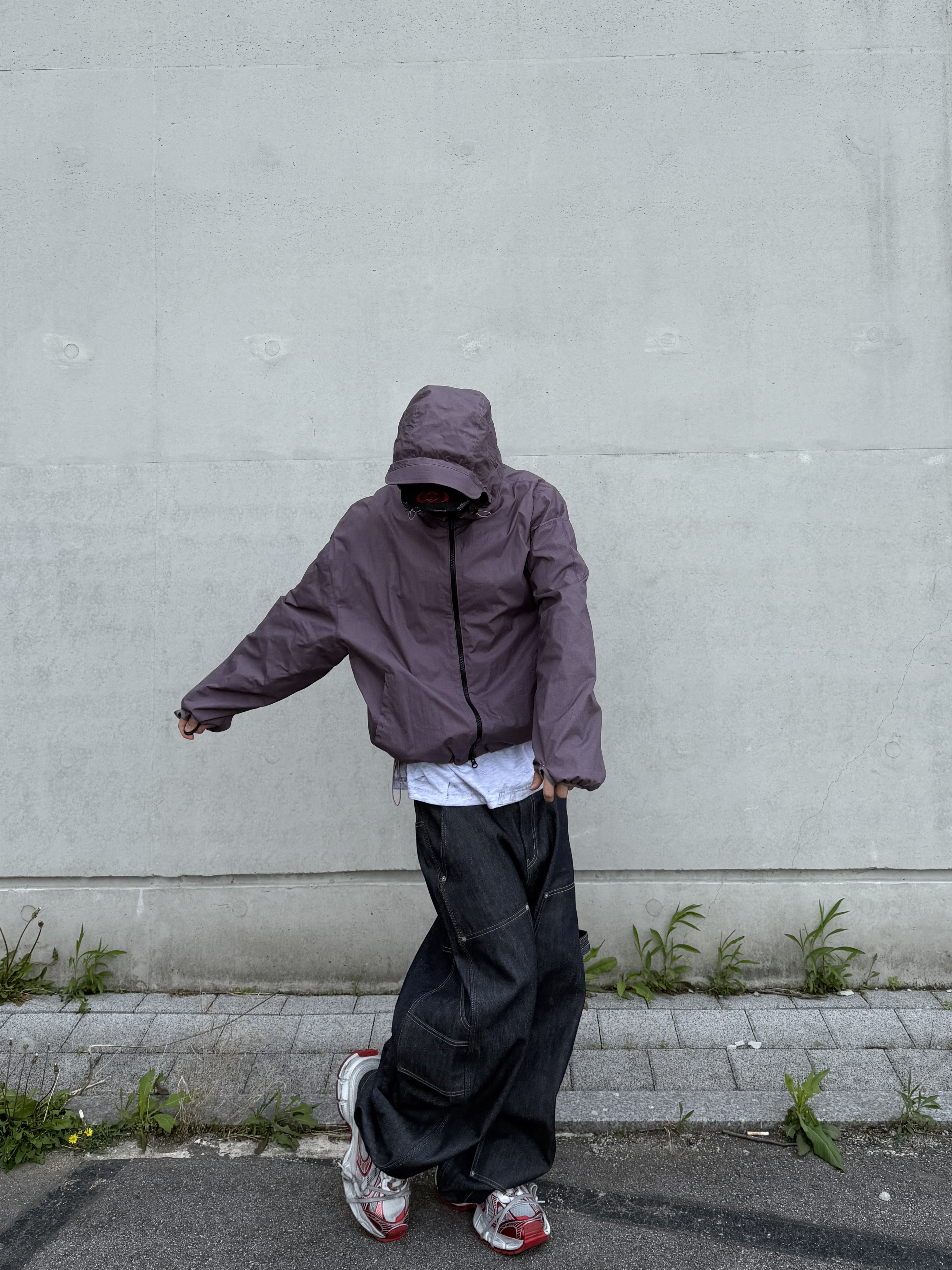 Balenciaga 3XL Sneakers White Red, Civision by CSC Murder Denim Cap Clean Ver. 착용 스타일 - 9