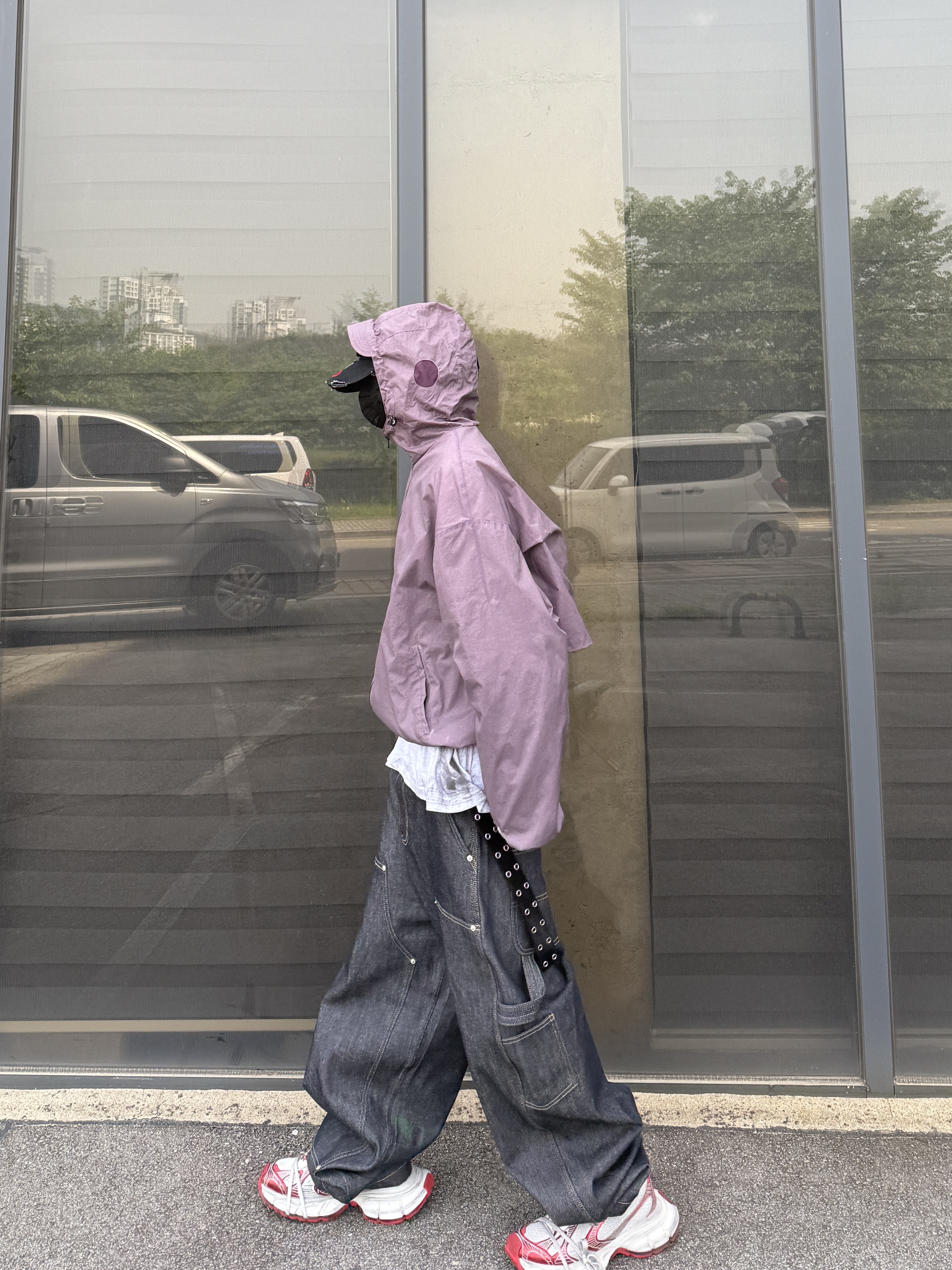 Balenciaga 3XL Sneakers White Red, Civision by CSC Murder Denim Cap Clean Ver. 착용 스타일 - 10