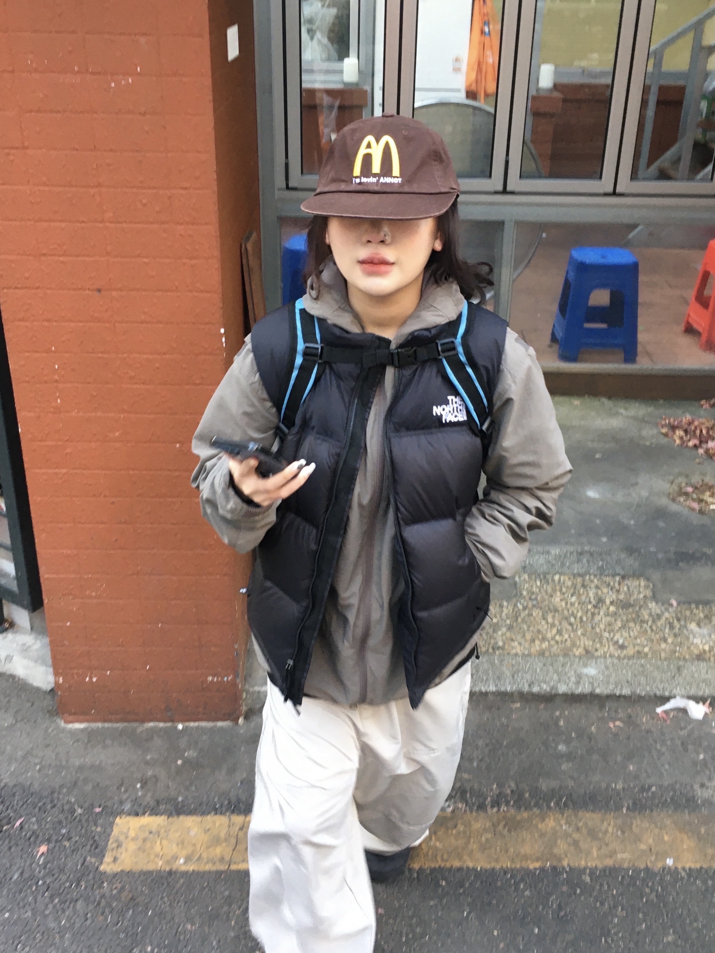 Sansan Gear Eclipse Pocket Jacket Ash Brown - 23FW, The North Face Nuptse On Ball Vest Black 착용 스타일