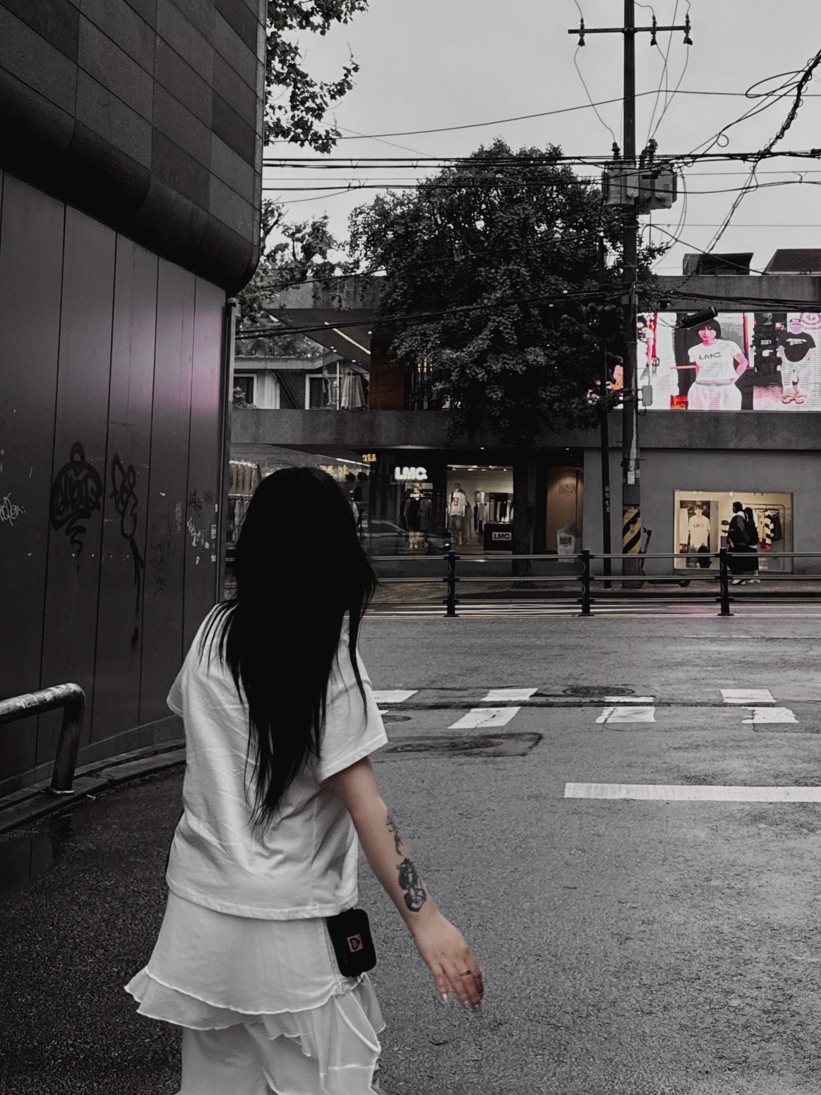 Human Made Heart Keyring Red, Human Made Military Card Case Navy 착용 스타일 - 2