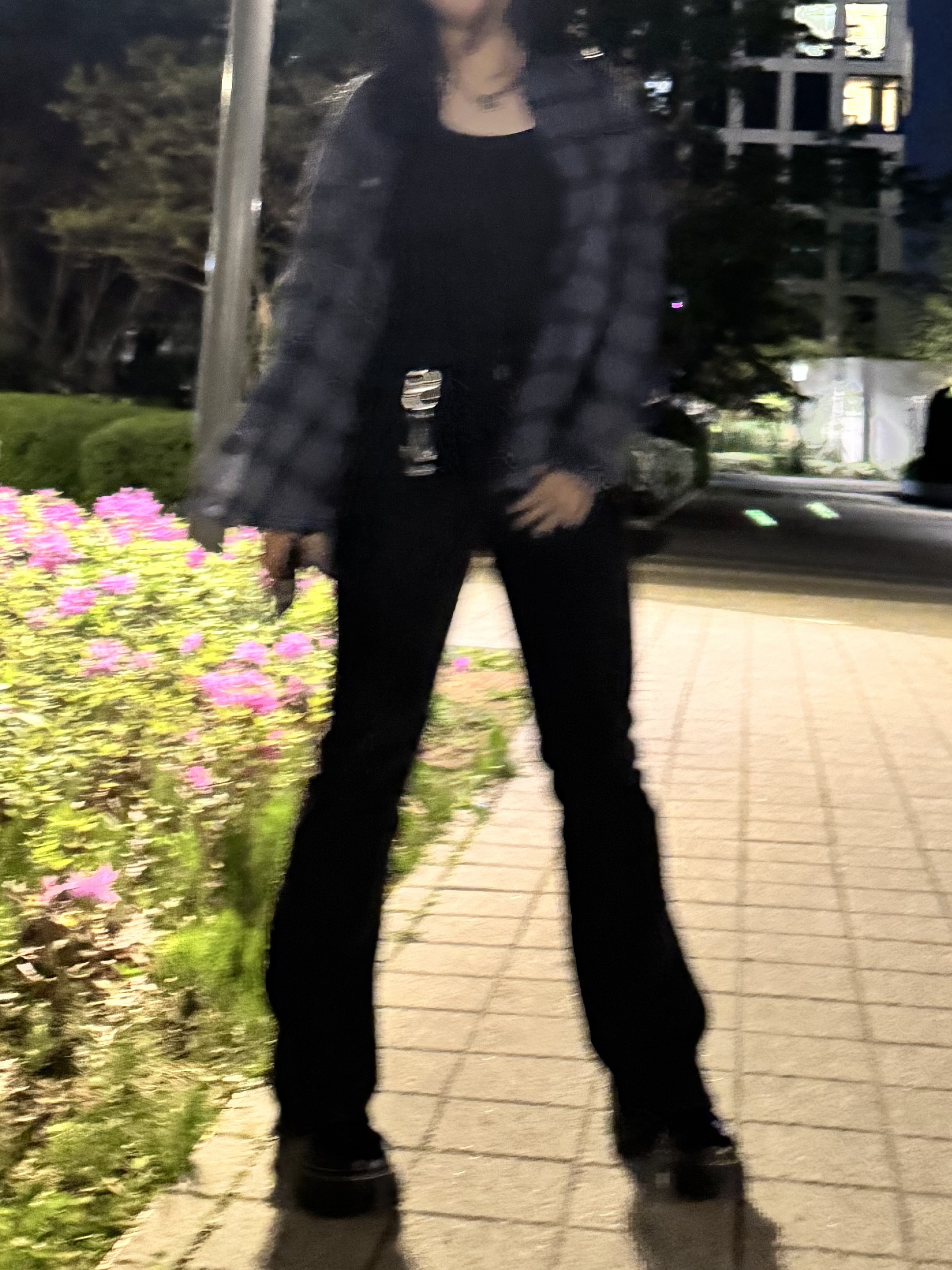 Hatchingroom 2Pk Shirt Long Over Dyed Check Blue, Dr. Martens 1461 Quad Black 착용 스타일 - 2