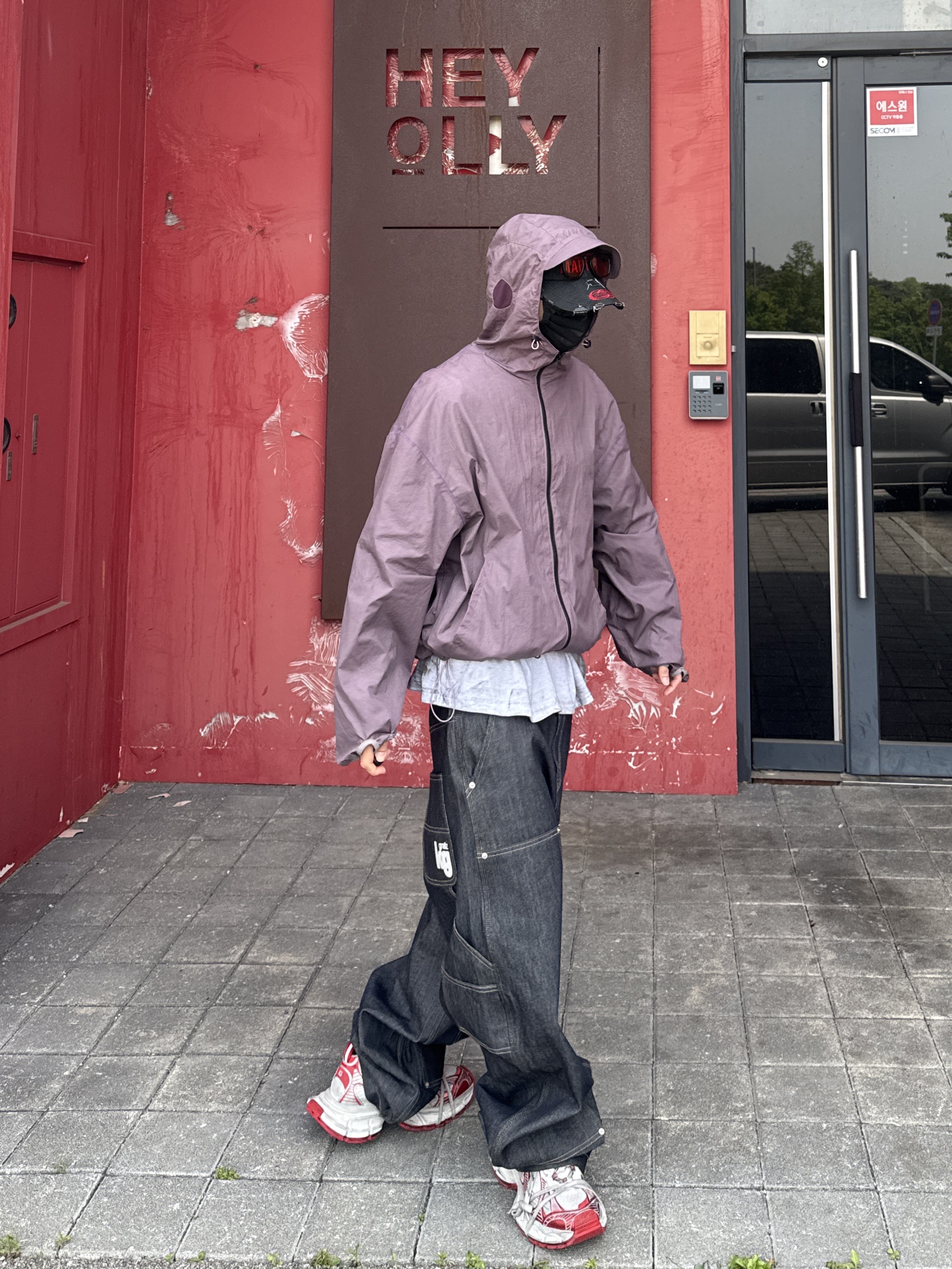 Balenciaga 3XL Sneakers White Red, Civision by CSC Murder Denim Cap Clean Ver. 착용 스타일 - 7