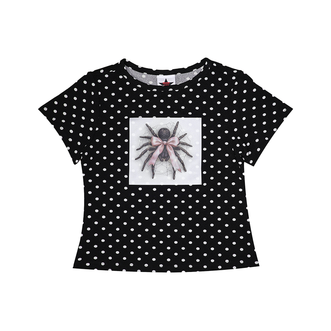 미니멀페어 폴카 도트 스파이더 티셔츠 블랙(mnmpair Polka Dot Spider Tee Black)