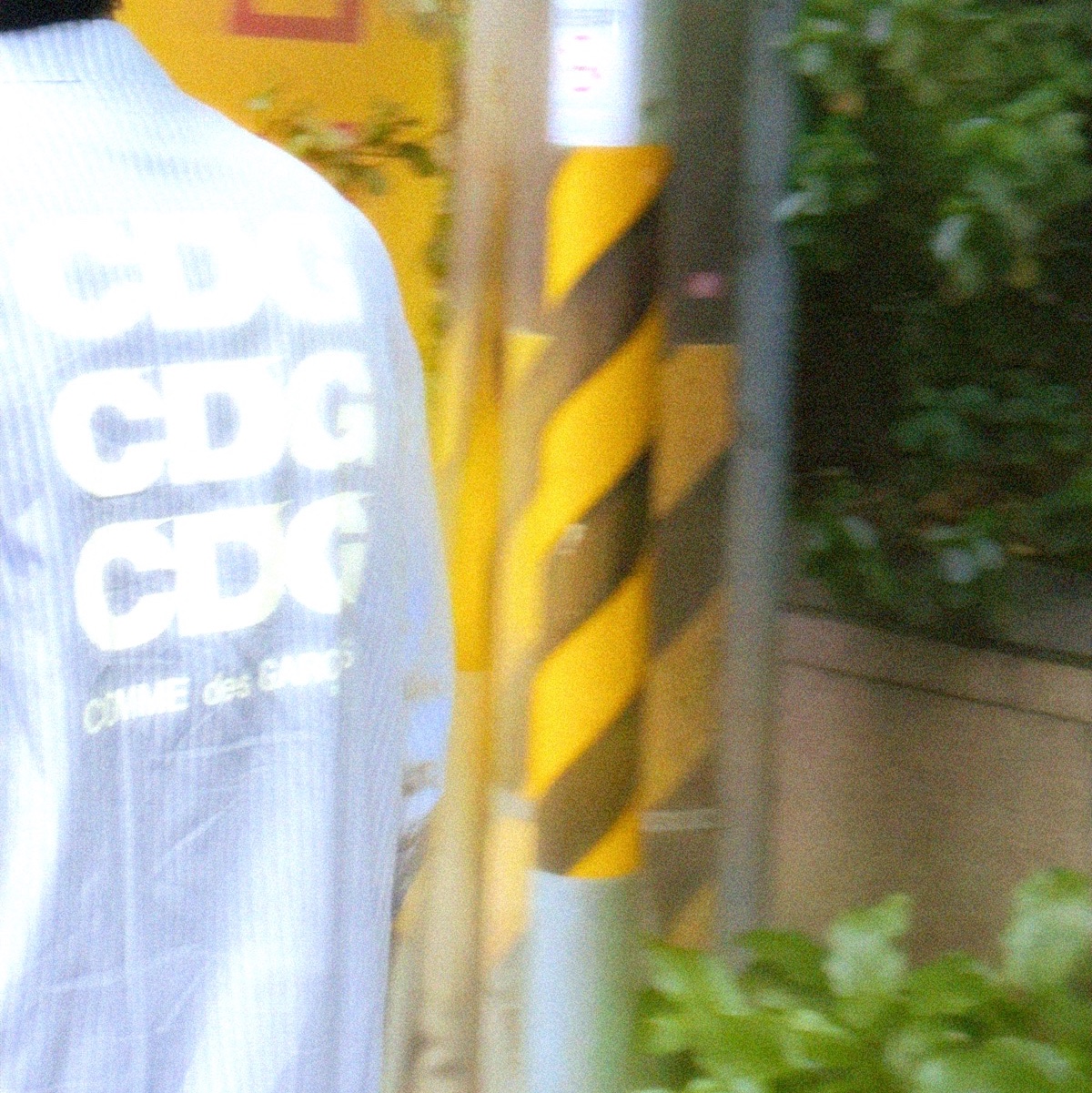 CDG Coach Jacket Cotton Stripe 착용 스타일 - 5