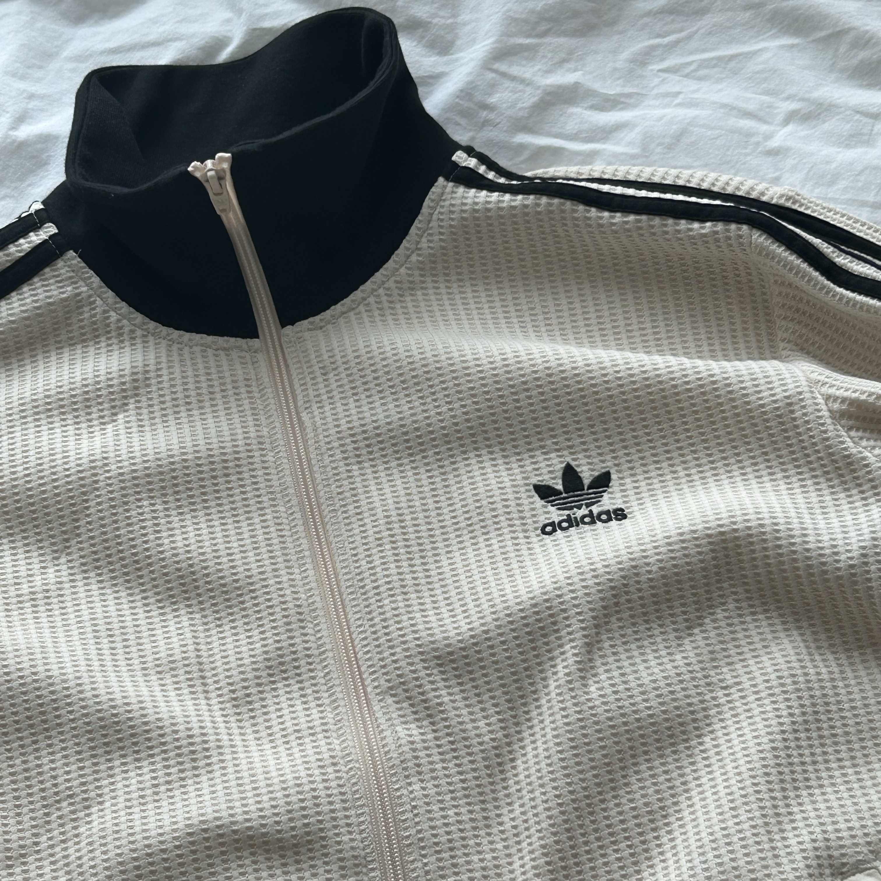 Adidas Waffle Beckenbauer Track Top Wonder White - KR Sizing 착용 스타일 - 1
