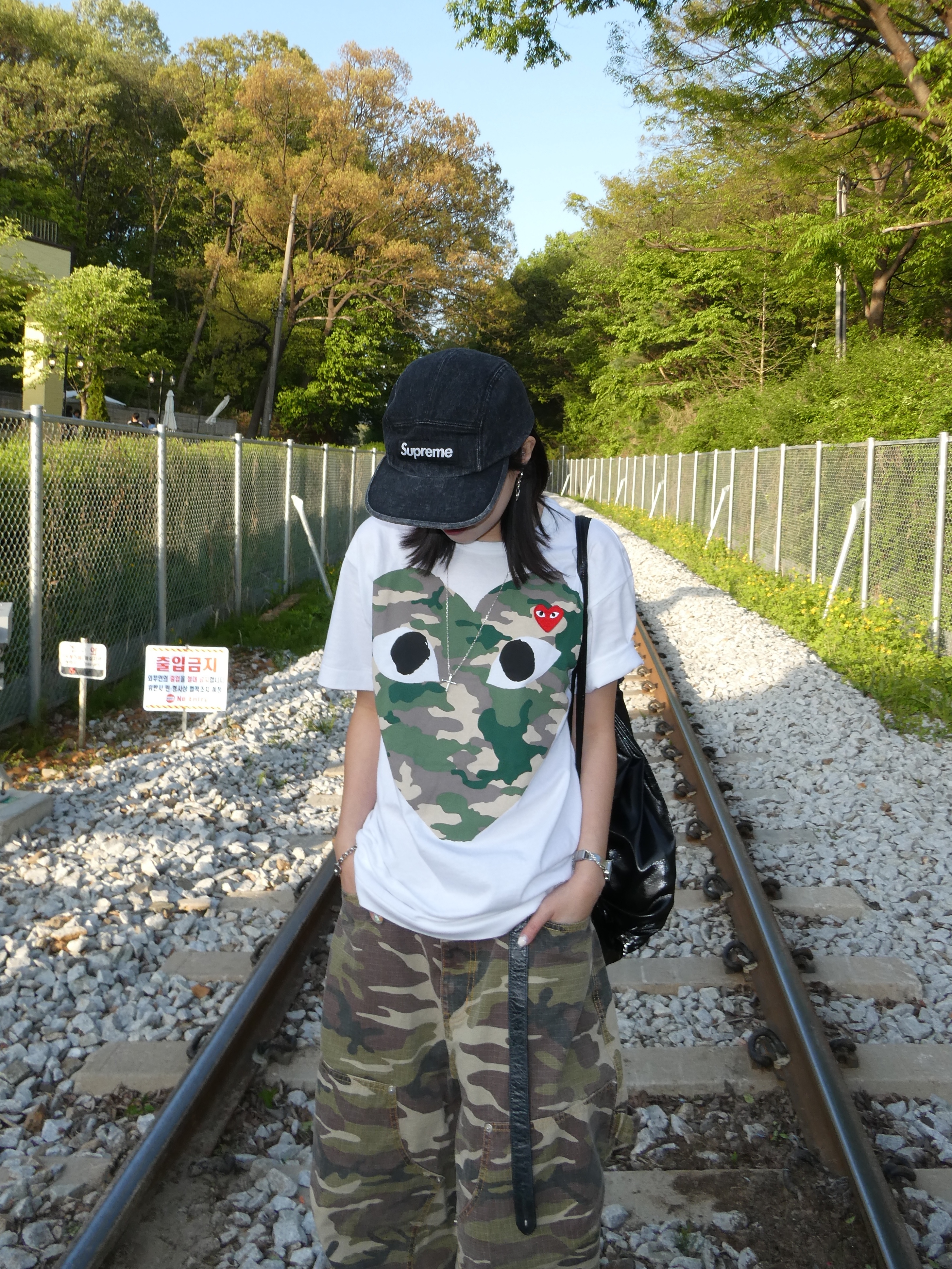 Nike x Stussy Air Penny II Black, Supreme Denim Camp Cap Black - 24SS 착용 스타일 - 4