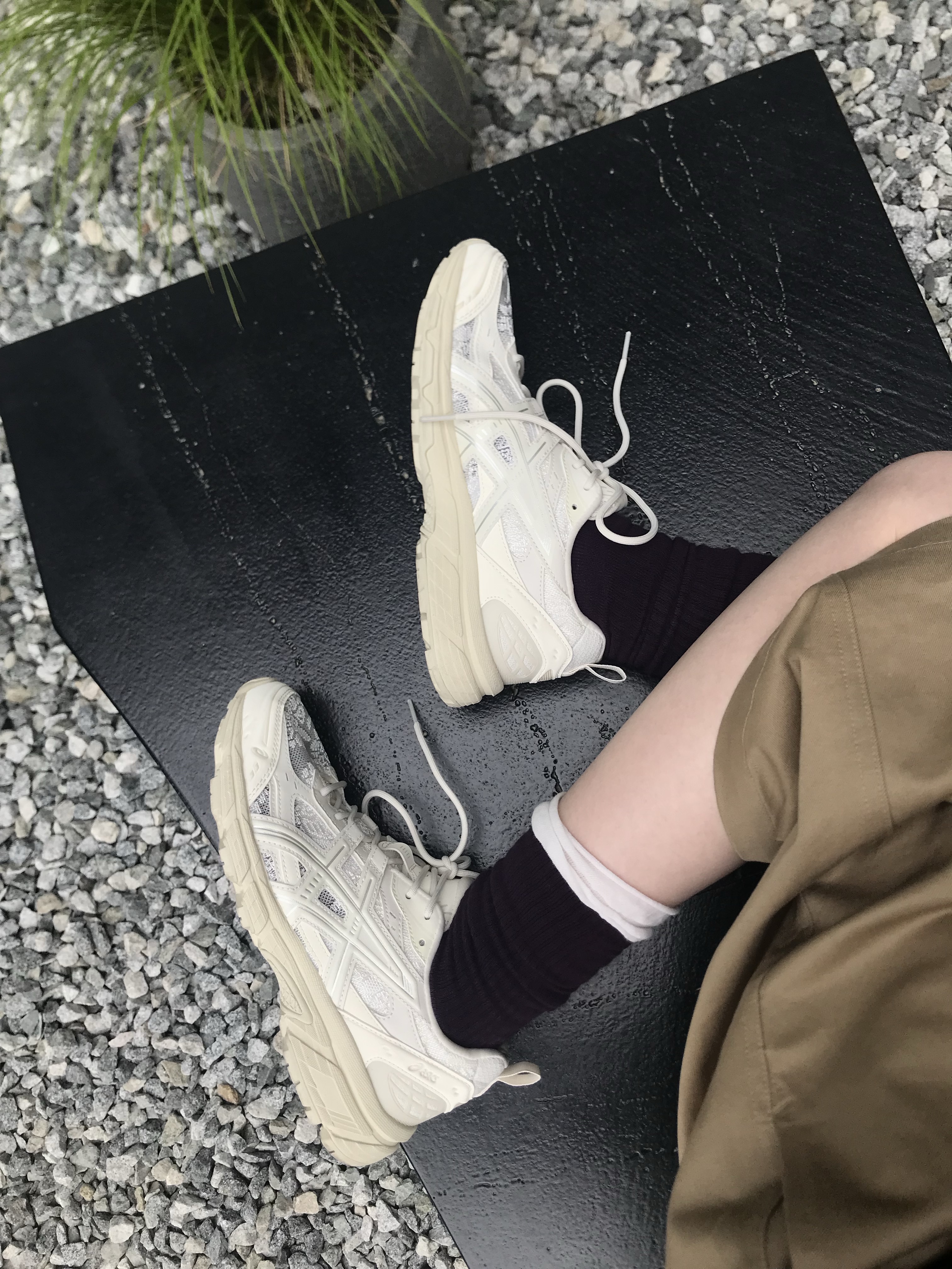 Asics Gel-Nunobiki Cream Pure Silver 착용 스타일 - 4