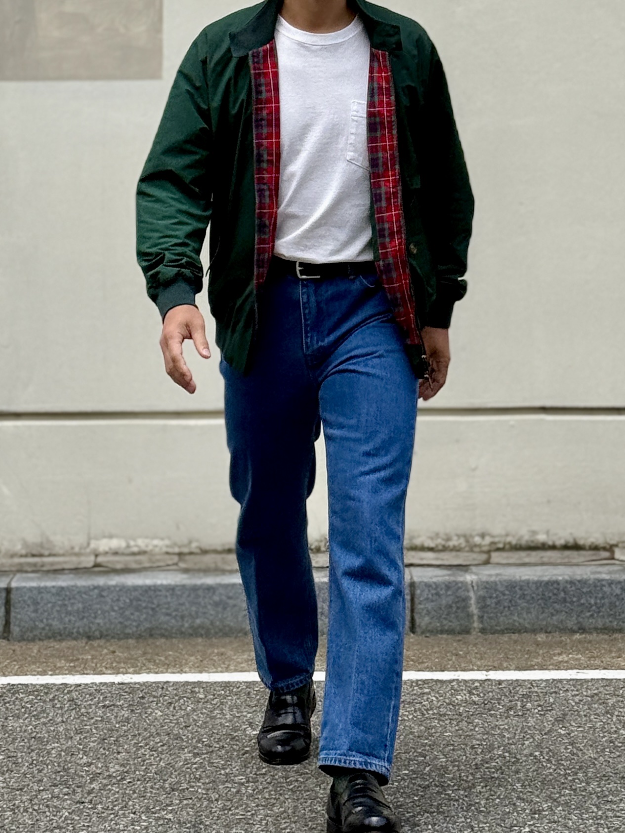 Baracuta G9 Regular fit Harrington Jacket Racing Green 착용 스타일 - 4