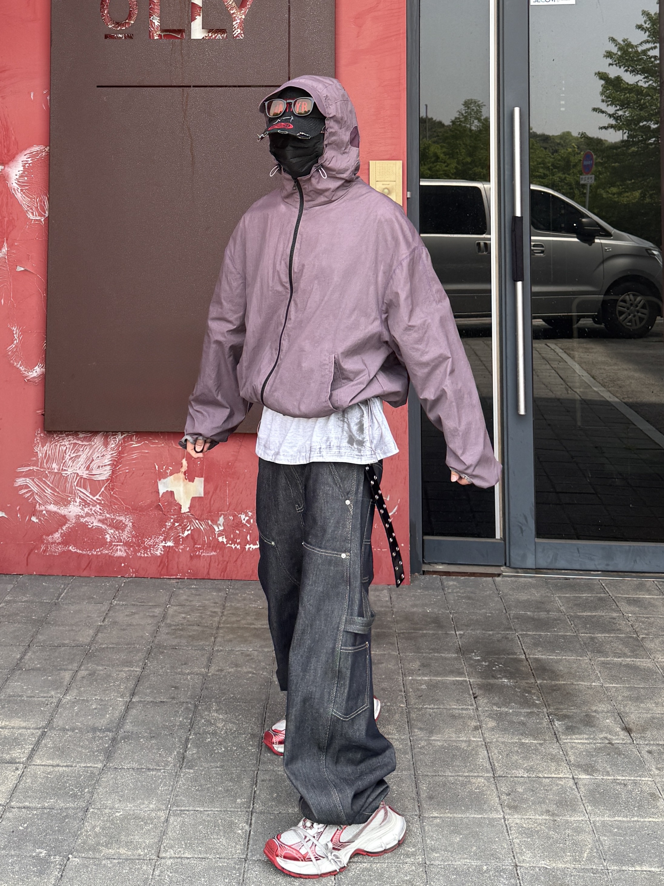 Balenciaga 3XL Sneakers White Red, Civision by CSC Murder Denim Cap Clean Ver. 착용 스타일 - 3