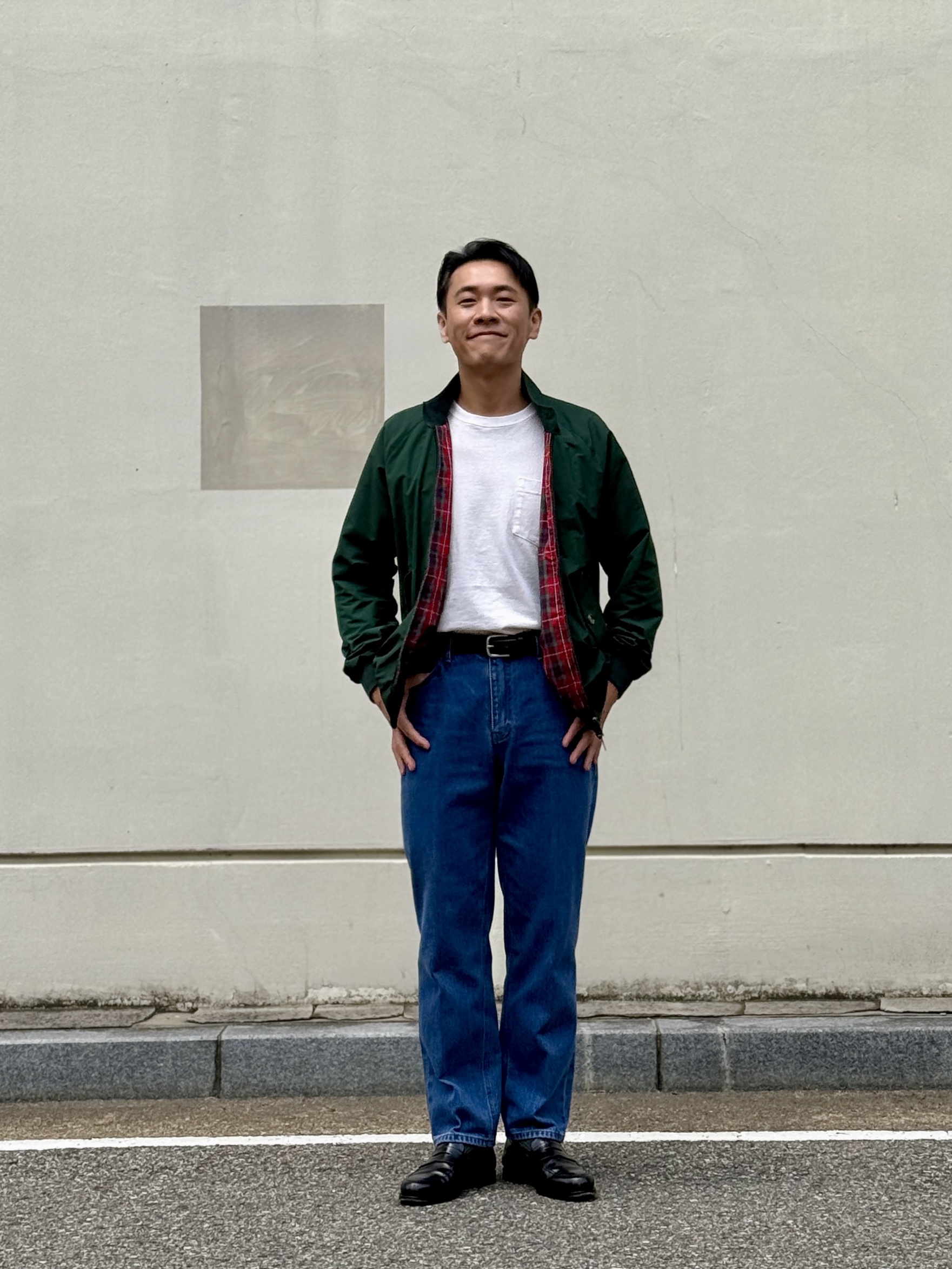 Baracuta G9 Regular fit Harrington Jacket Racing Green 착용 스타일 - 2