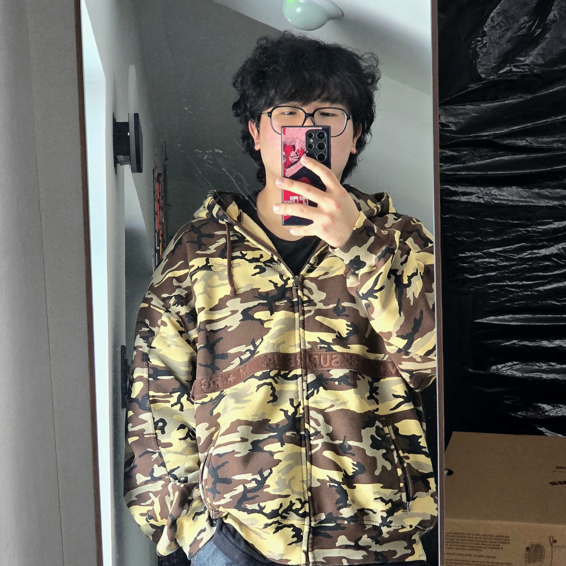 Supreme x Marithe Francois Girbaud Zip Up Hooded Sweatshirt Camo - 25SS 착용 스타일 - 2