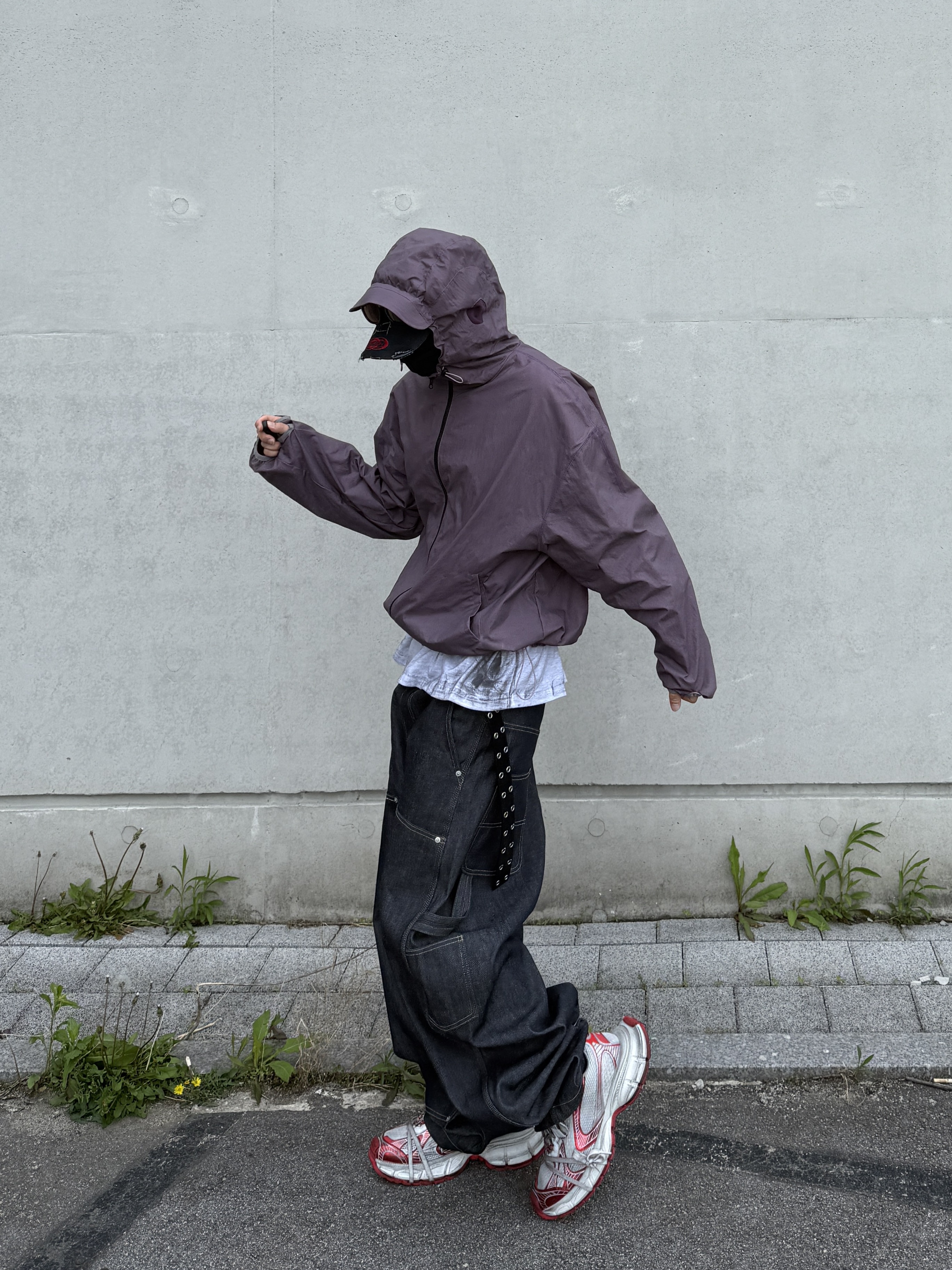 Balenciaga 3XL Sneakers White Red, Civision by CSC Murder Denim Cap Clean Ver. 착용 스타일 - 6