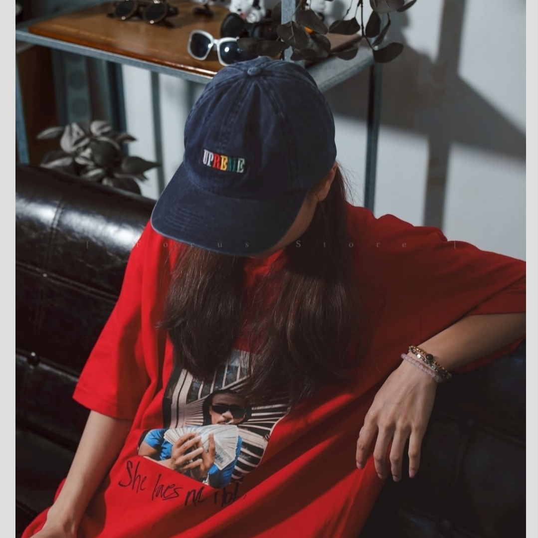 Supreme Pigment Dye 6-Panel Woodland Camo - 25SS, Supreme Pigment Dye 6-Panel Black - 25SS 착용 스타일 - 3