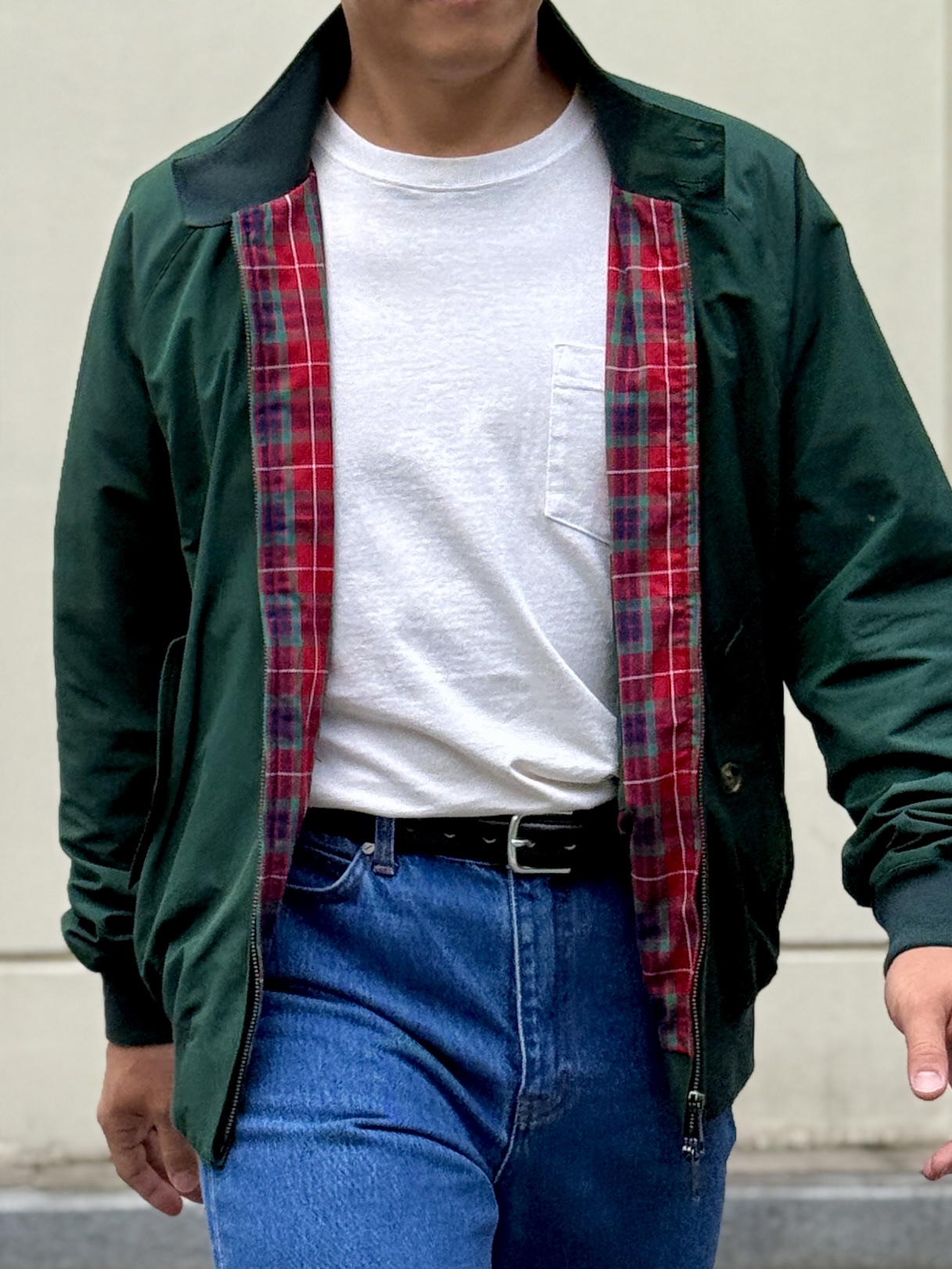 Baracuta G9 Regular fit Harrington Jacket Racing Green 착용 스타일 - 5