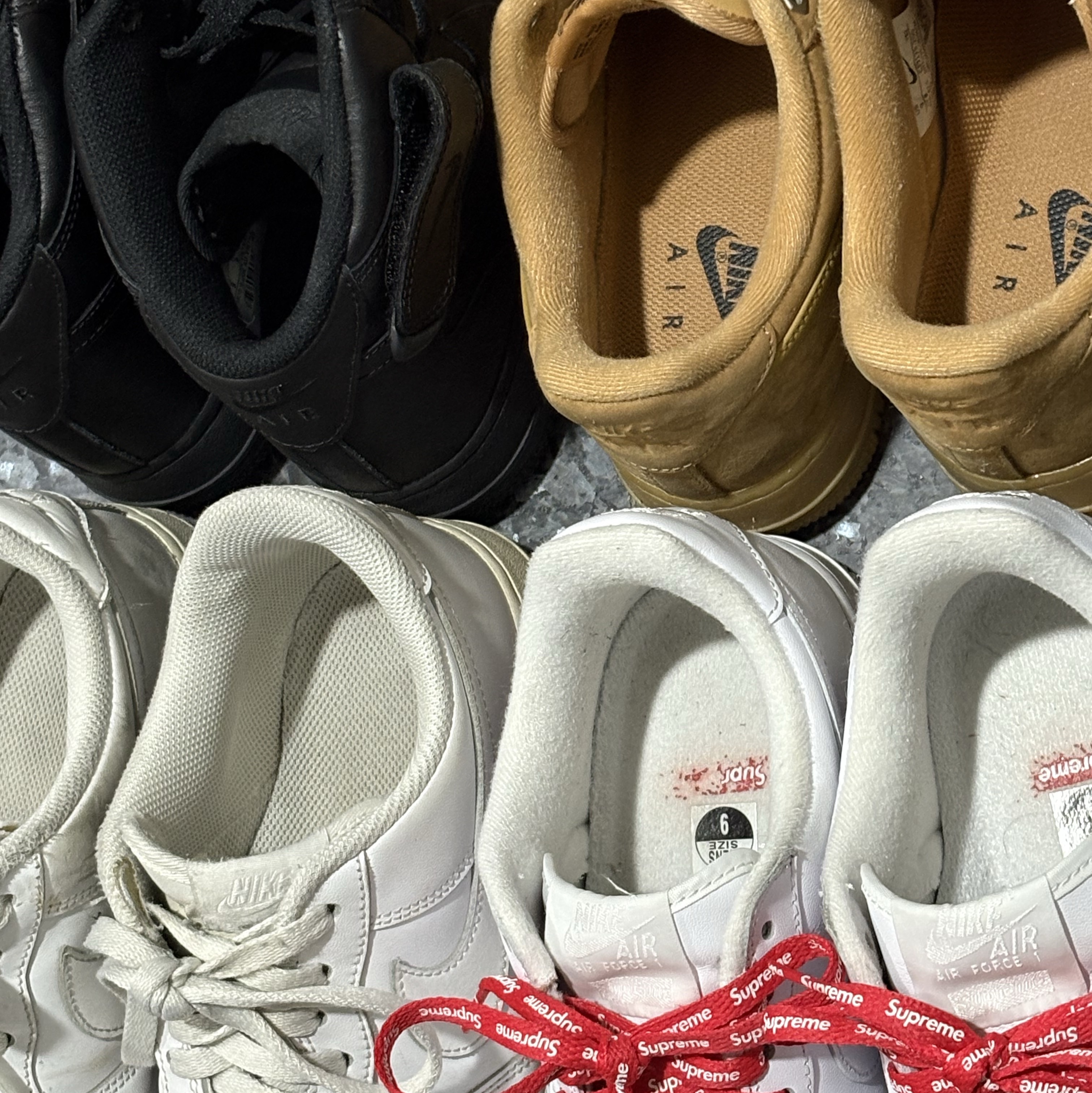 Nike Air Force 1 '07 Low White, Nike Air Force 1 '07 WB Flax 착용 스타일