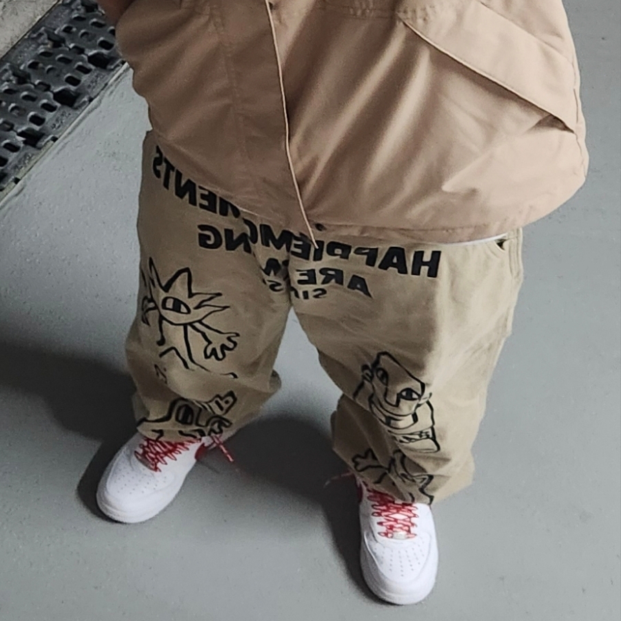 Nike x Supreme Air Force 1 Low White 착용 스타일