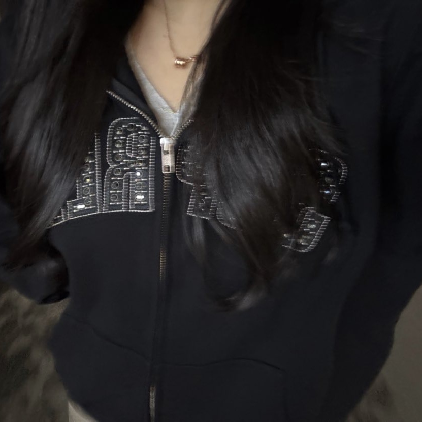 Supreme x B.B. Simon Zip Up Hooded Sweatshirt Black - 25SS 착용 스타일 - 1