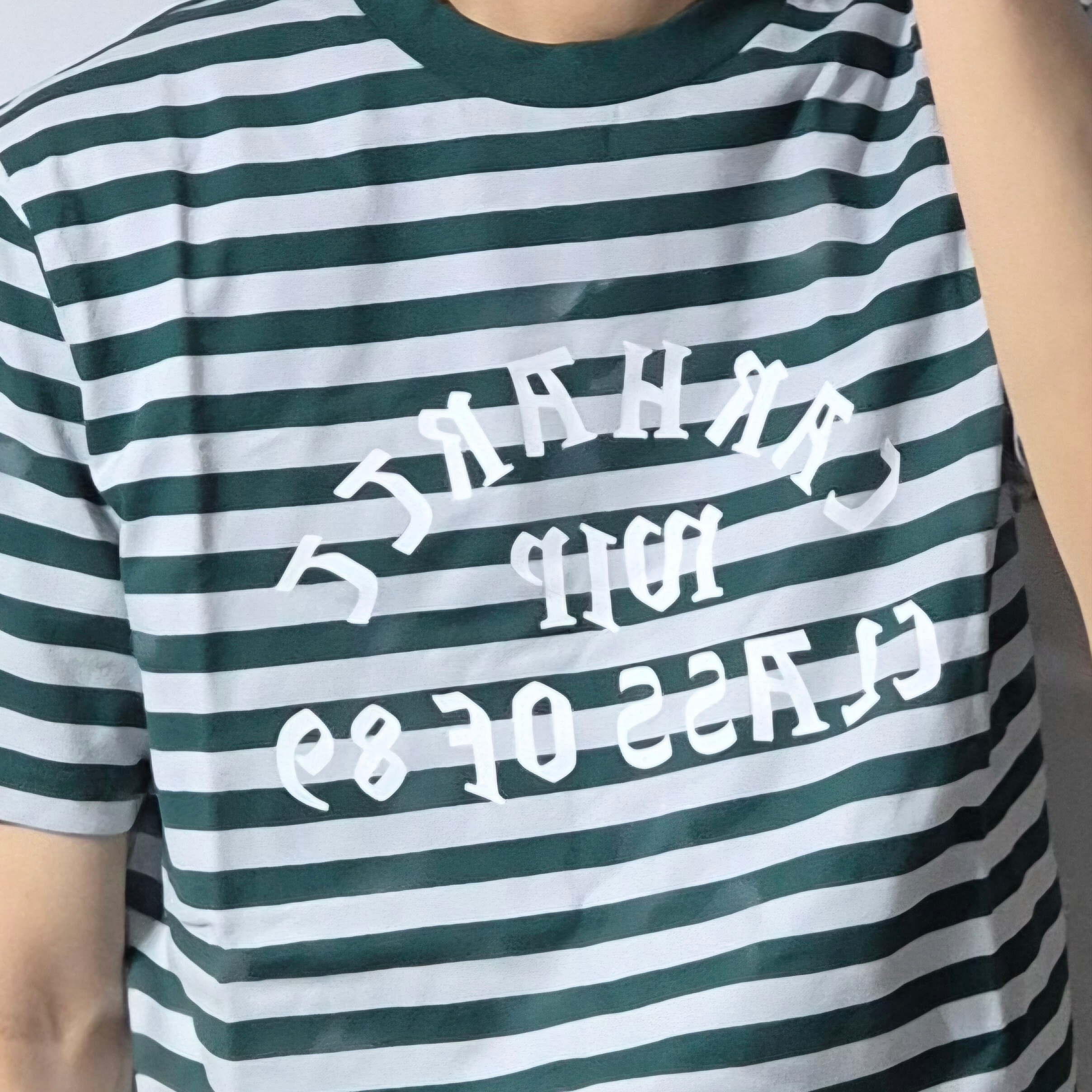 Carhartt WIP Scotty Stripe Athletic T- Shirt Chervil Sonic Silver 착용 스타일