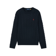 [15%적립] Polo Ralph Lauren Cable Knit Cotton Sweater Hunter Navy