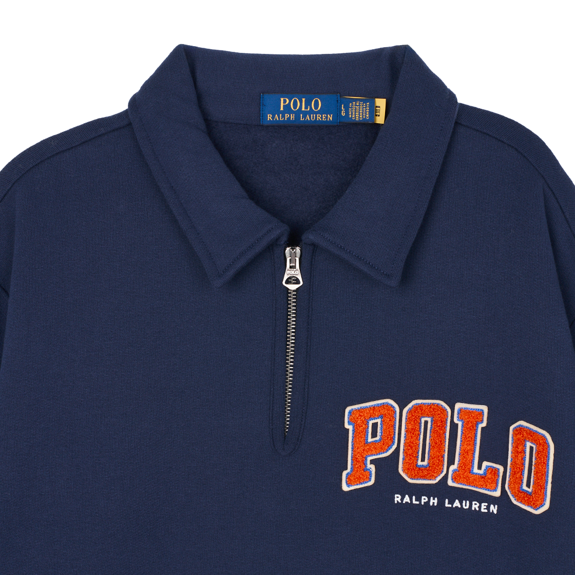 KM5BTSWRLH2NY [30% 적립] Polo Ralph Lauren RL Fleece Logo Collar Sweatshirt Cruise Navy - 25SS - #3