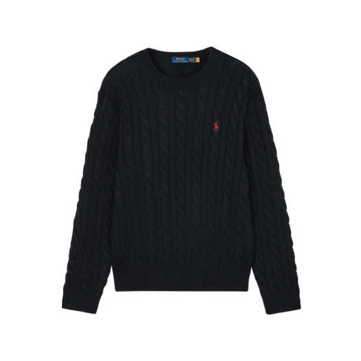 KM5BKNPRLC7BK [20% 적립] Polo Ralph Lauren Cable Knit Cotton Sweater Black