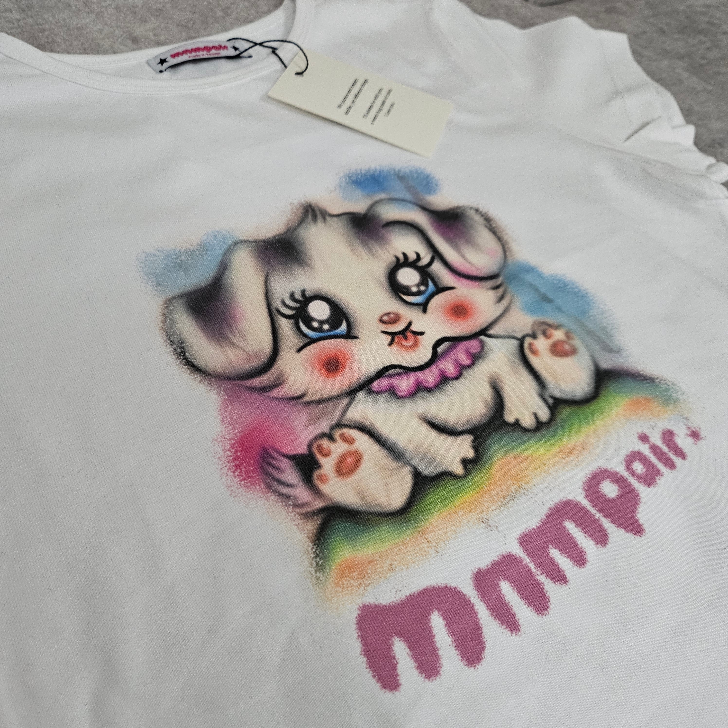 mnmpair Airbrush Puppy Tee 착용 스타일