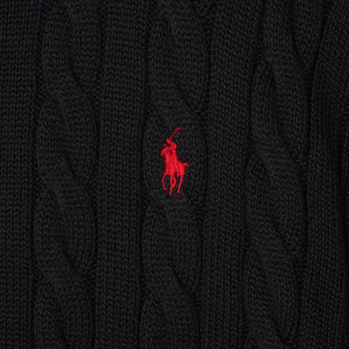 KM5BKNPRLC7BK [30% 적립] Polo Ralph Lauren Cable Knit Cotton Sweater Black - #4
