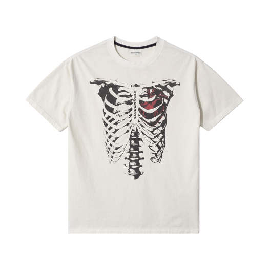 Q5MMTS027ECR QT8 GARMENTS Bones EC Washed Tee Ecru
