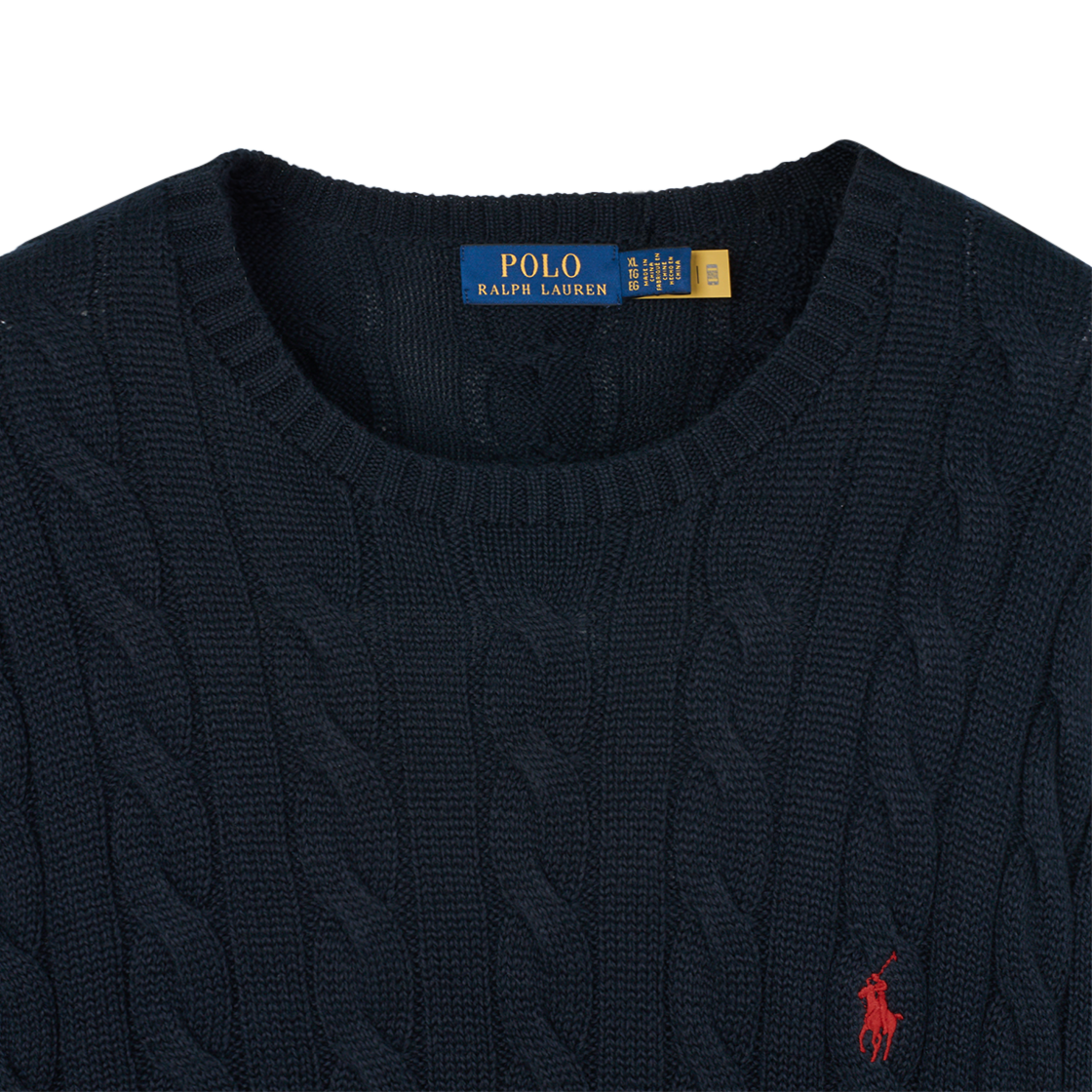 KM5BKNPRLC6NY [20% 적립] Polo Ralph Lauren Cable Knit Cotton Sweater Hunter Navy - #3