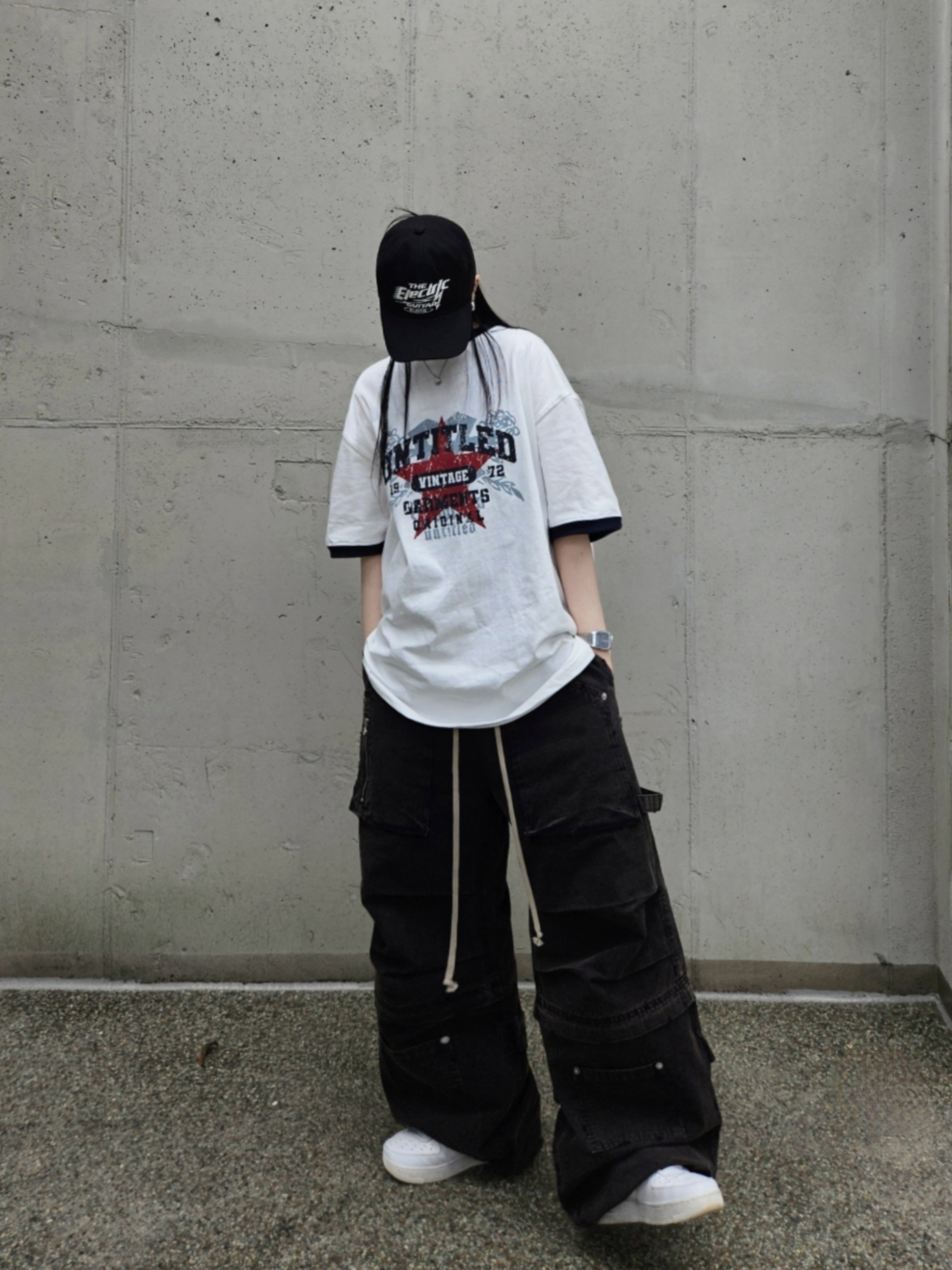 Flavorism VTG Detachable Ripstop Cargo pants Washed Brown 착용 스타일 - 1