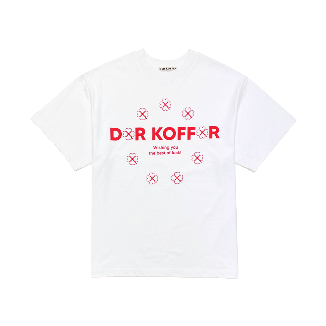 델 코퍼 휠 클로버 티 화이트 레드(Der Koffer Wheel Clover T White Red)