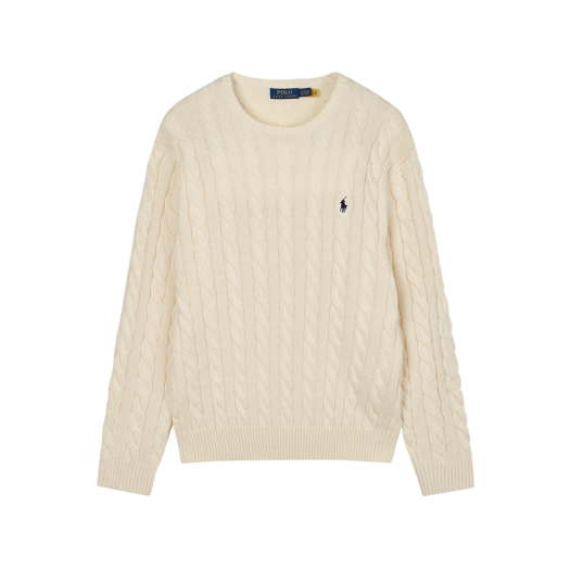 KM5BKNPRLD4IV [20% 적립] Polo Ralph Lauren Cable Knit Cotton Sweater Andover Cream