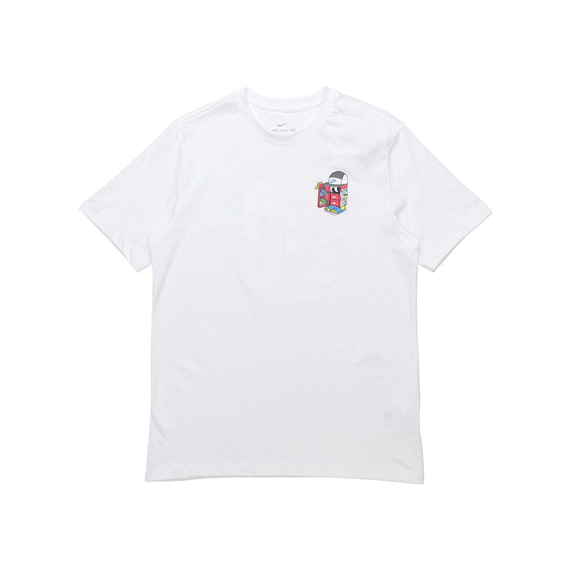 DD1261-100 Nike NSW Cartoon Printing Sports Round Neck Short Sleeve T-Shirt White - Asia